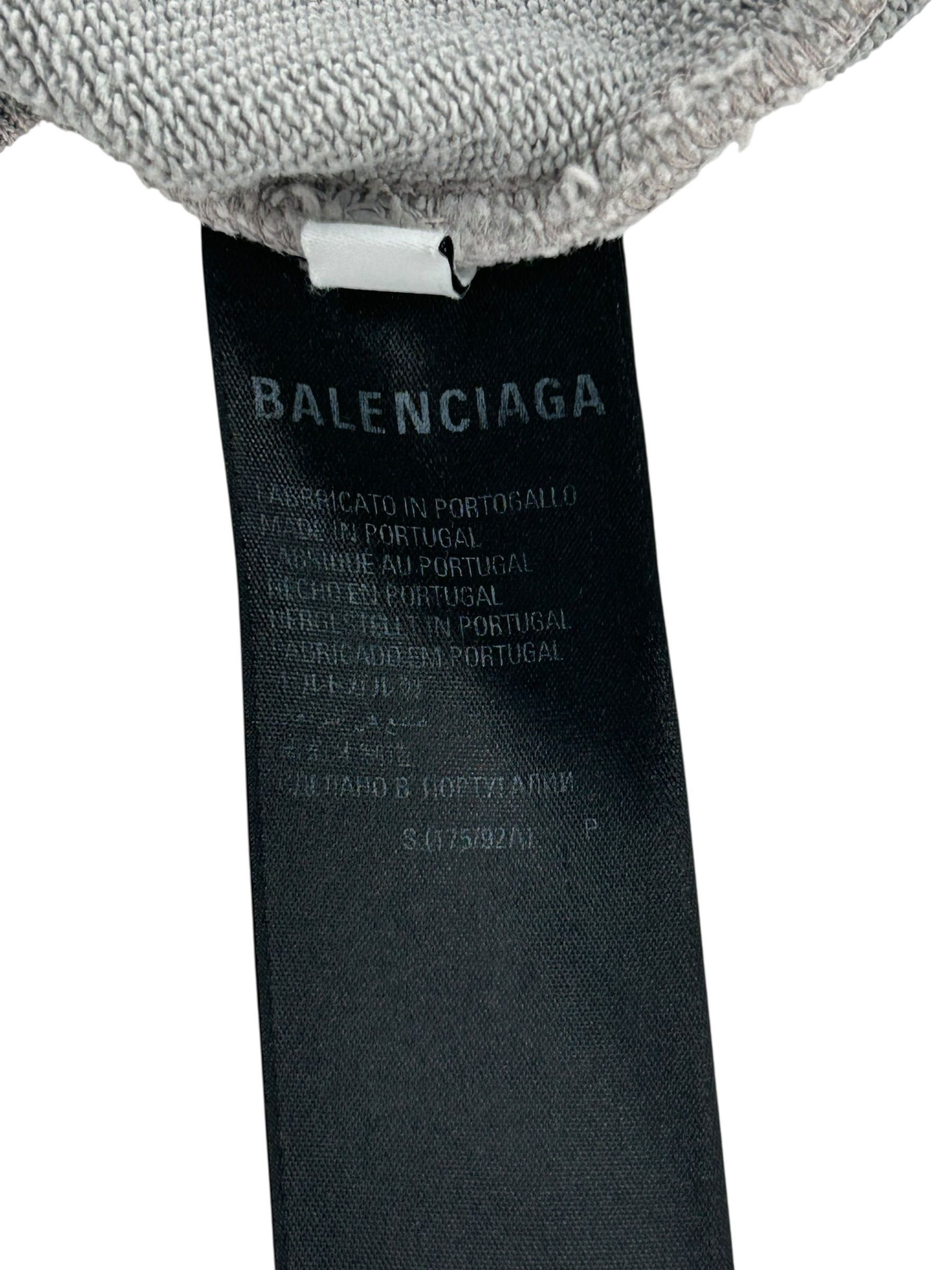 Balenciaga Grey Embroidered Hoodie Size US S / EU 44-46 / 1 - 3 Thumbnail