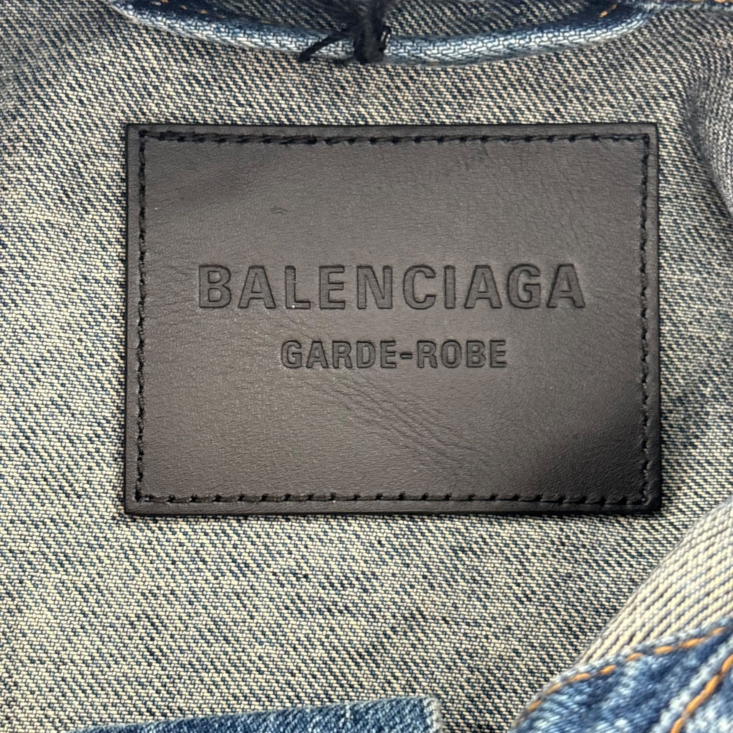 Balenciaga Swing Denim Jacket Blue Size US M / EU 48-50 / 2 - 4 Thumbnail
