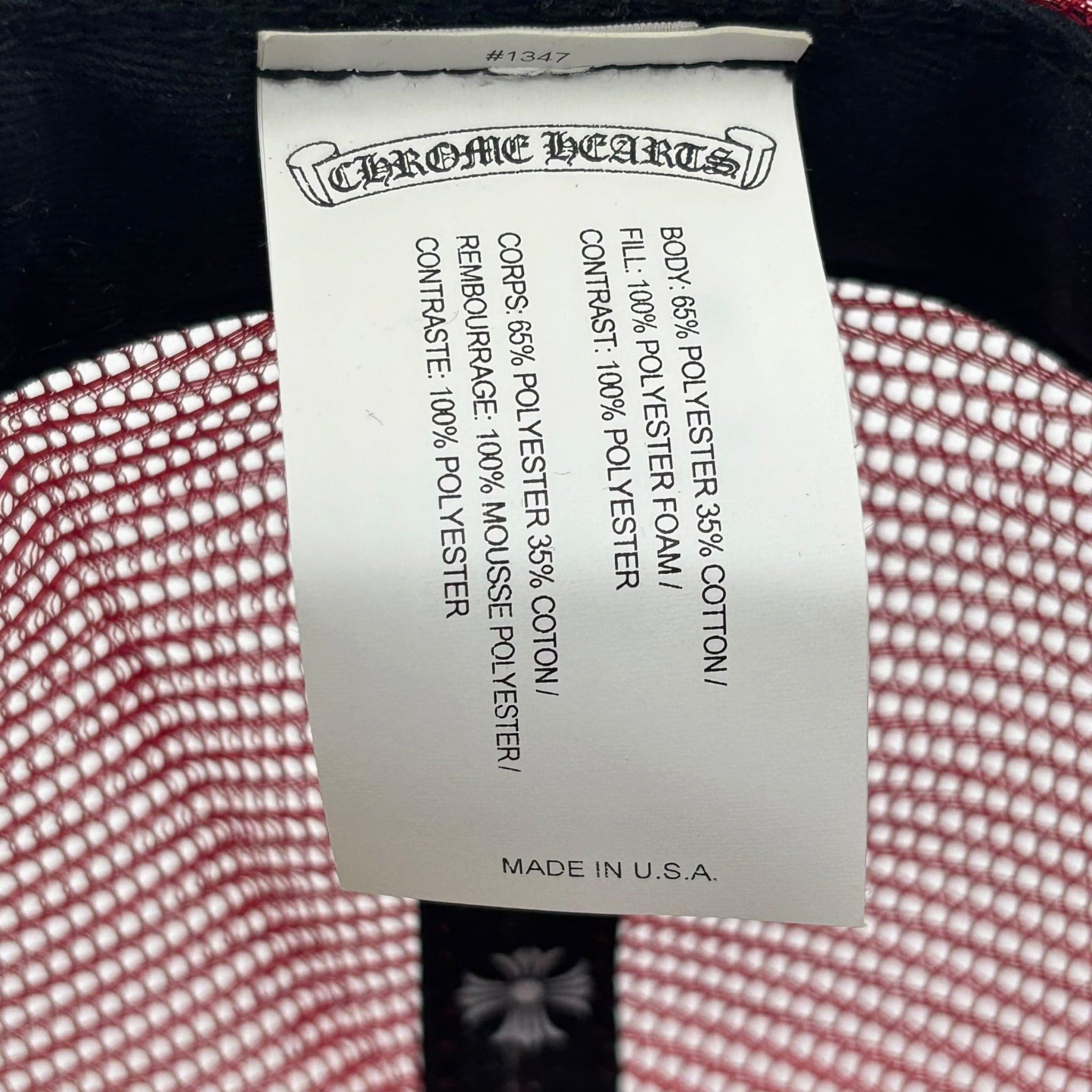 Chrome Hearts Trucker Hat Blue/Red/White Size ONE SIZE - 4 Thumbnail
