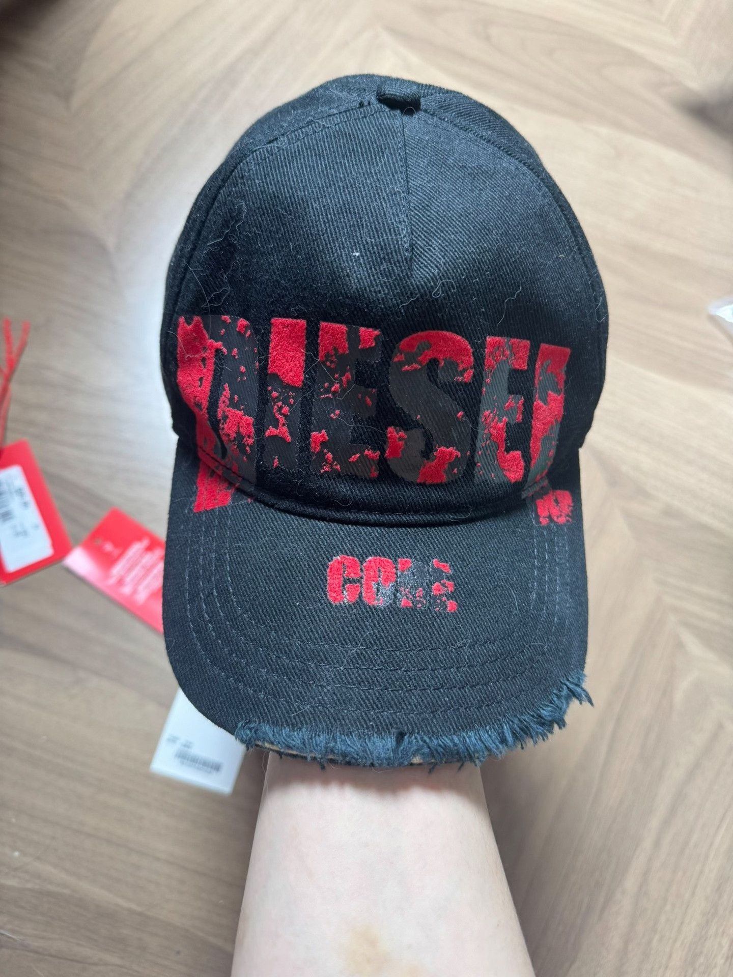 Diesel Diesel Distressed Baseball Cap One Size Size ONE SIZE - 2 Thumbnail