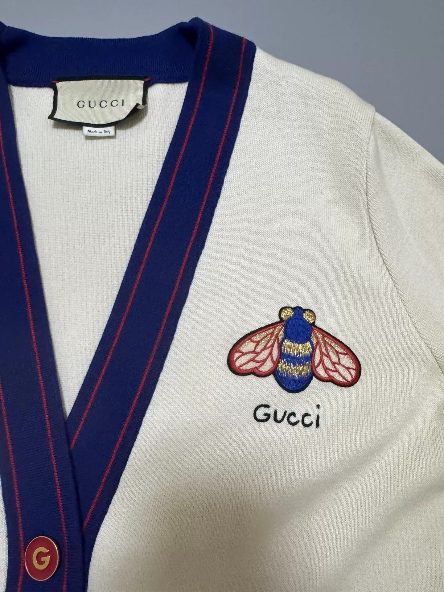 Gucci Gucci Bee Embroidered Cardigan Size M Size M / US 6-8 / IT 42-44 - 3 Thumbnail