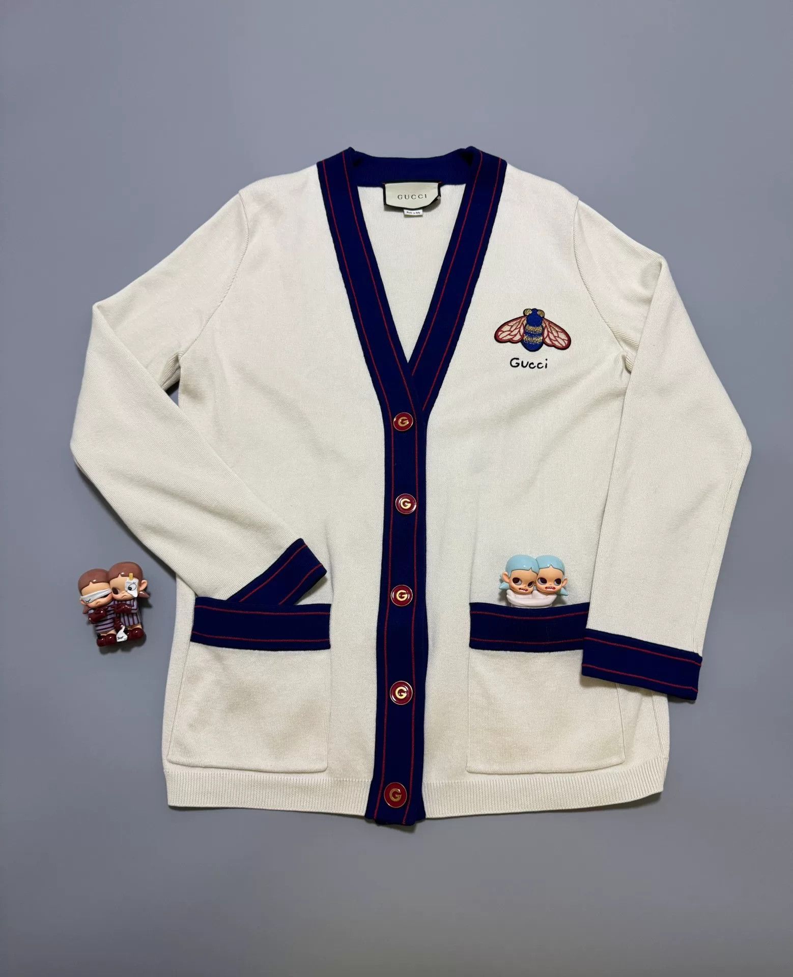 Gucci Gucci Bee Embroidered Cardigan Size M Size M / US 6-8 / IT 42-44 - 2 Thumbnail