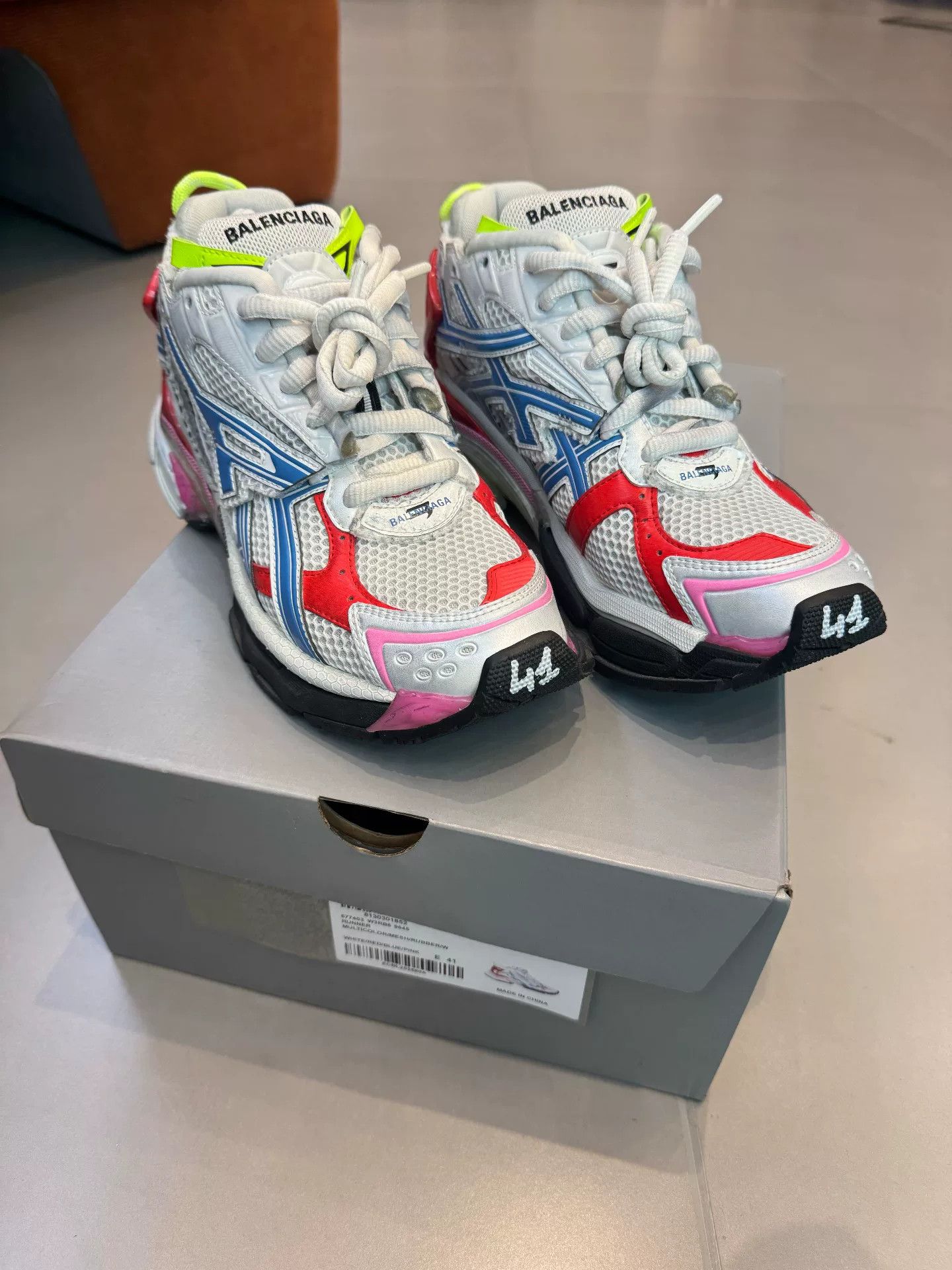 Balenciaga Balenciaga Multicolor Runner Sneakers Size 8 Size US 8 / EU 41 - 2 Thumbnail