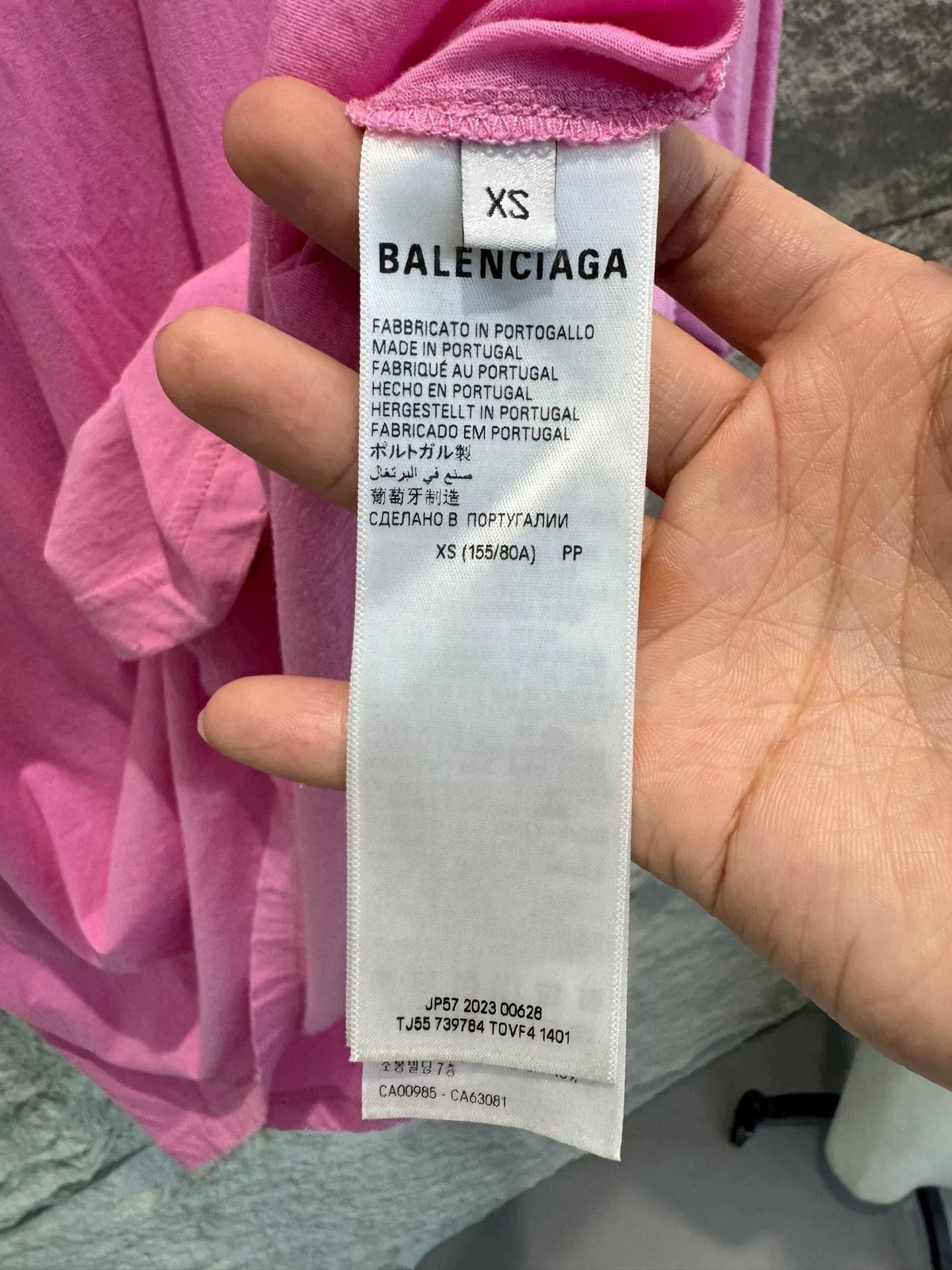 Balenciaga Balenciaga Pink Logo T-Shirt Size XS Size US XS / EU 42 / 0 - 5 Thumbnail