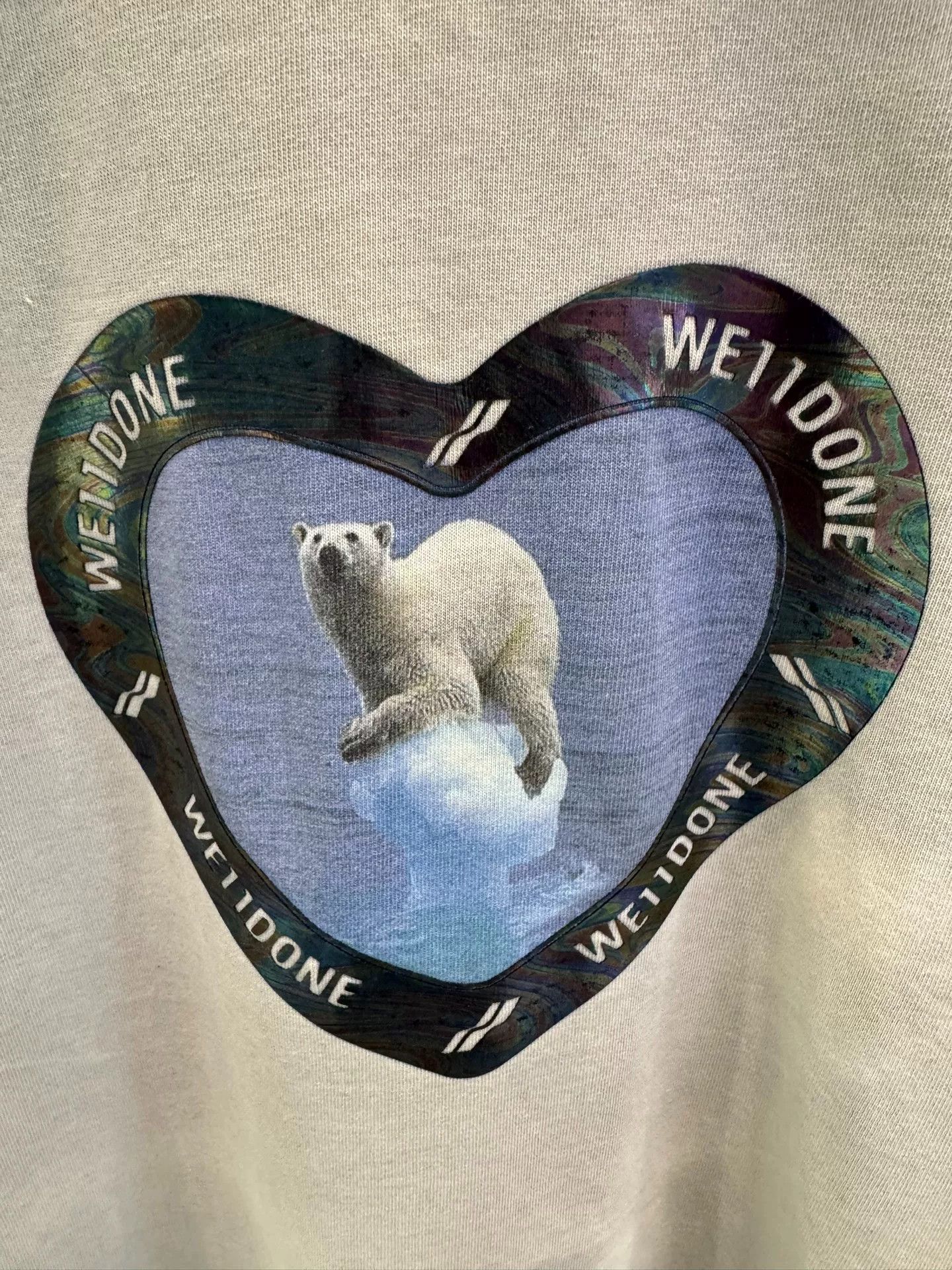 WE11DONE WE11DONE Polar Bear Heart Graphic T-Shirt Size XS Size US XS / EU 42 / 0 - 4 Thumbnail