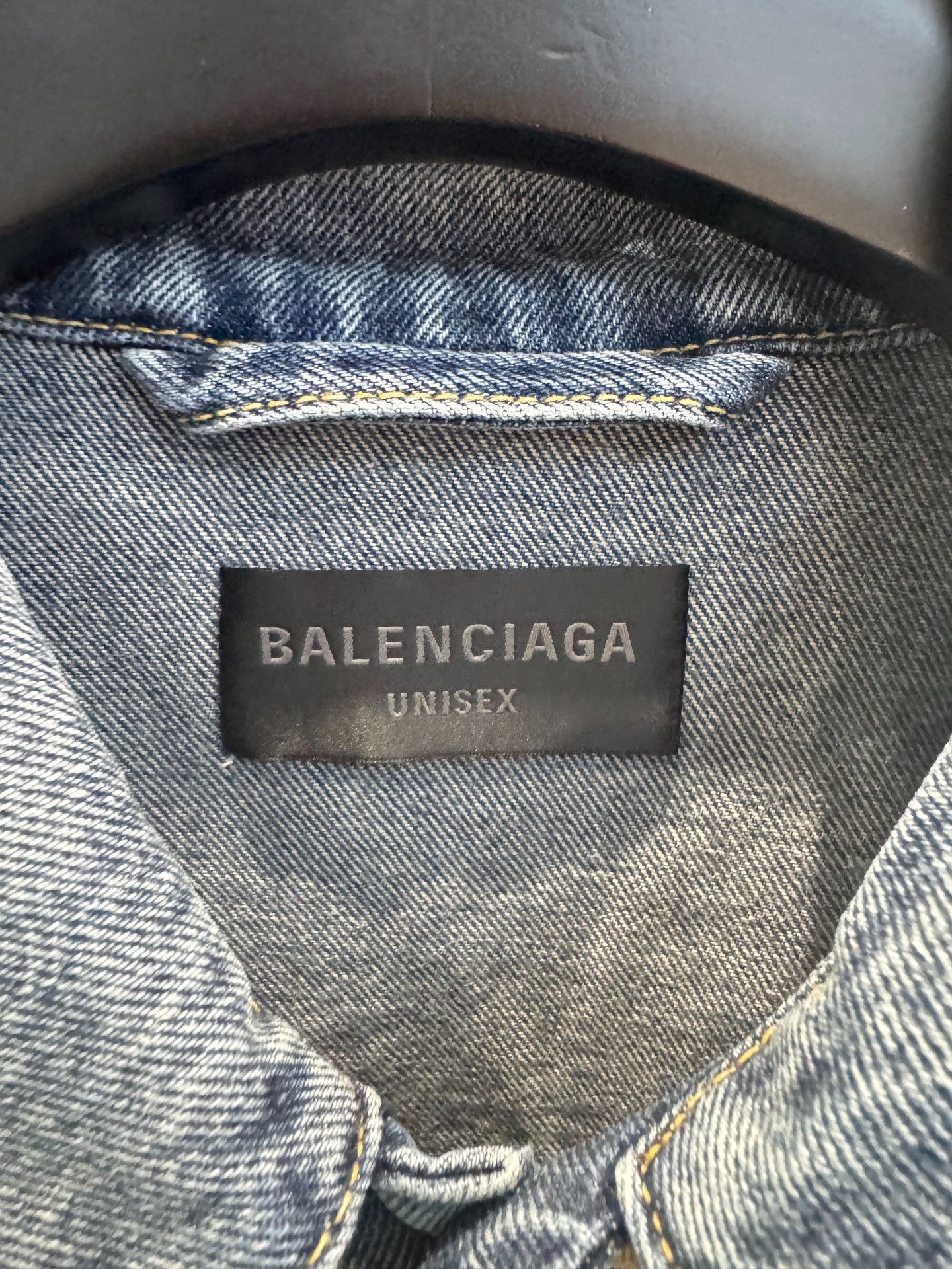 Balenciaga Balenciaga Logo Print Denim Jacket XS Size US XS / EU 42 / 0 - 3 Thumbnail