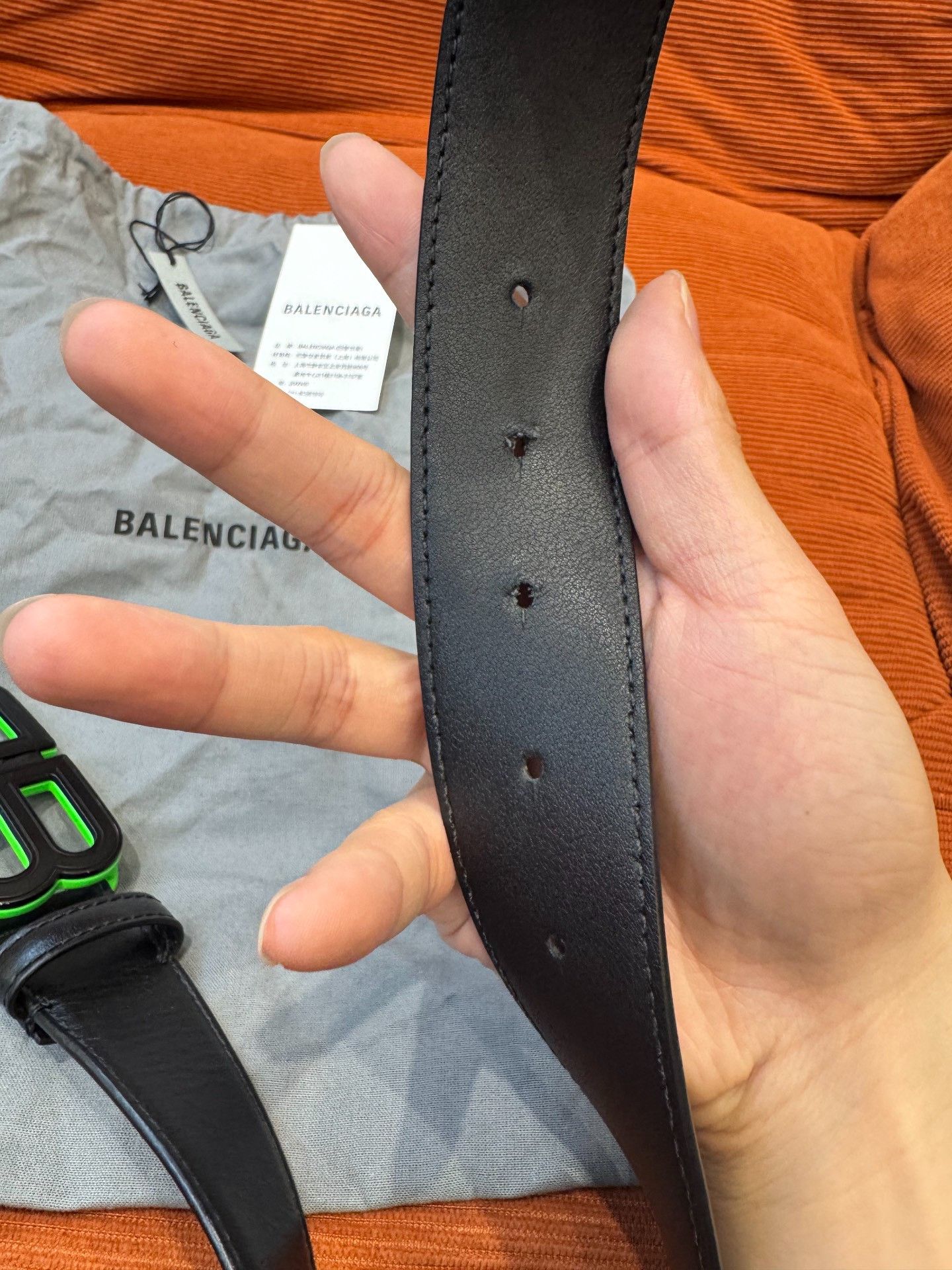 Balenciaga Balenciaga BB Buckle Leather Belt Size 32 Size 32 - 6 Thumbnail