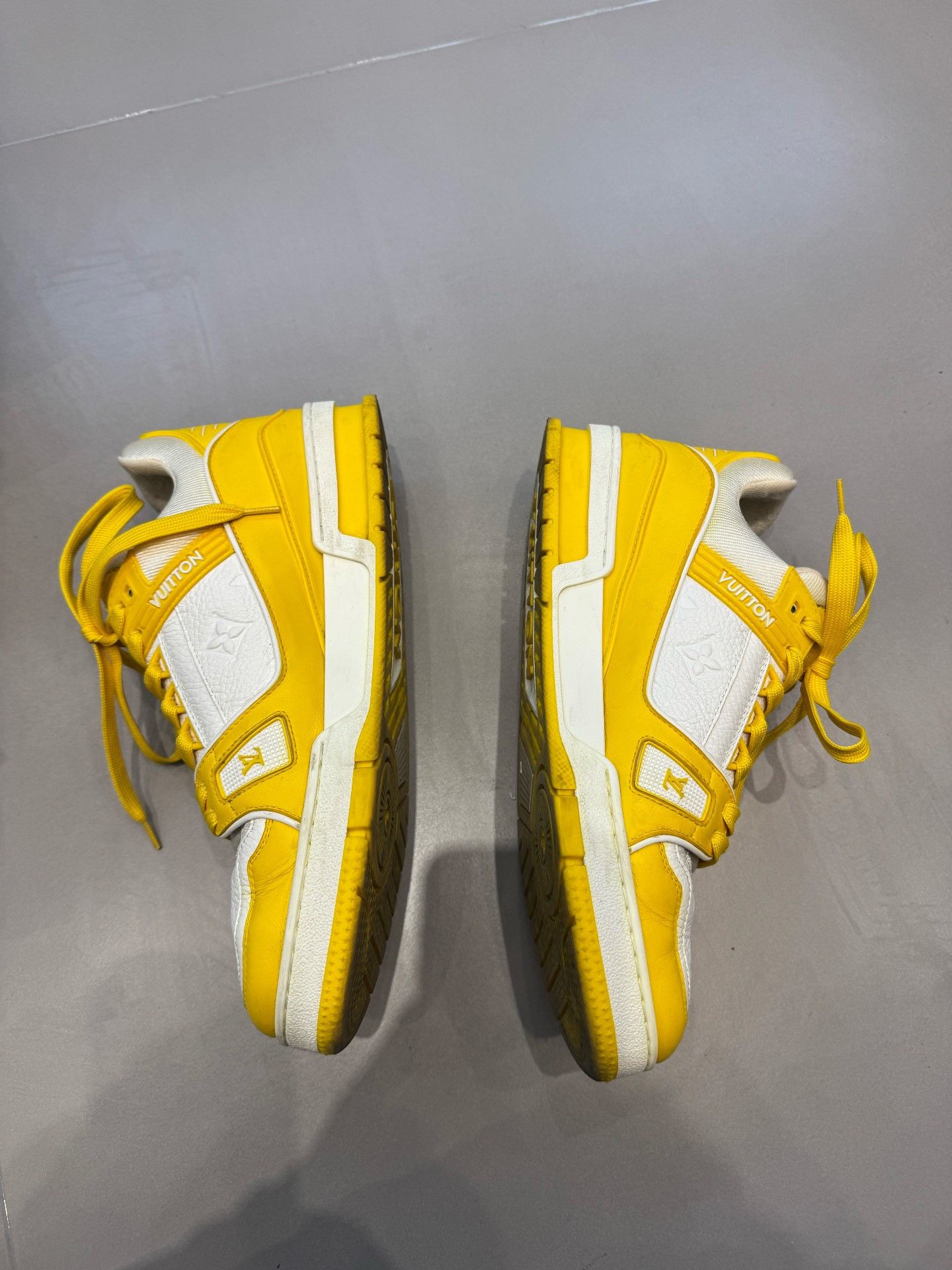 Louis Vuitton Louis Vuitton Yellow Leather Trainer Sneakers Size 9 Size US 9 / EU 42 - 6 Thumbnail
