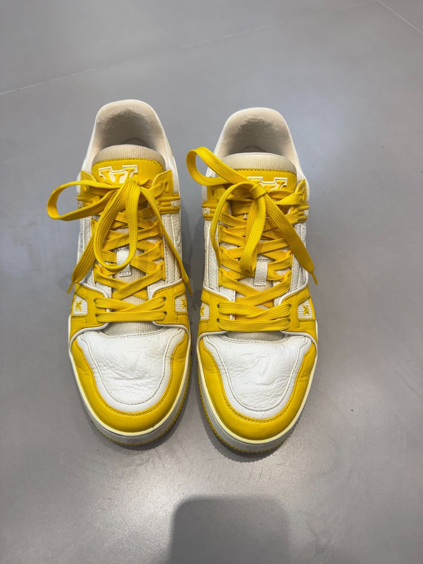Louis Vuitton Louis Vuitton Yellow Leather Trainer Sneakers Size 9 Size US 9 / EU 42 - 3 Thumbnail