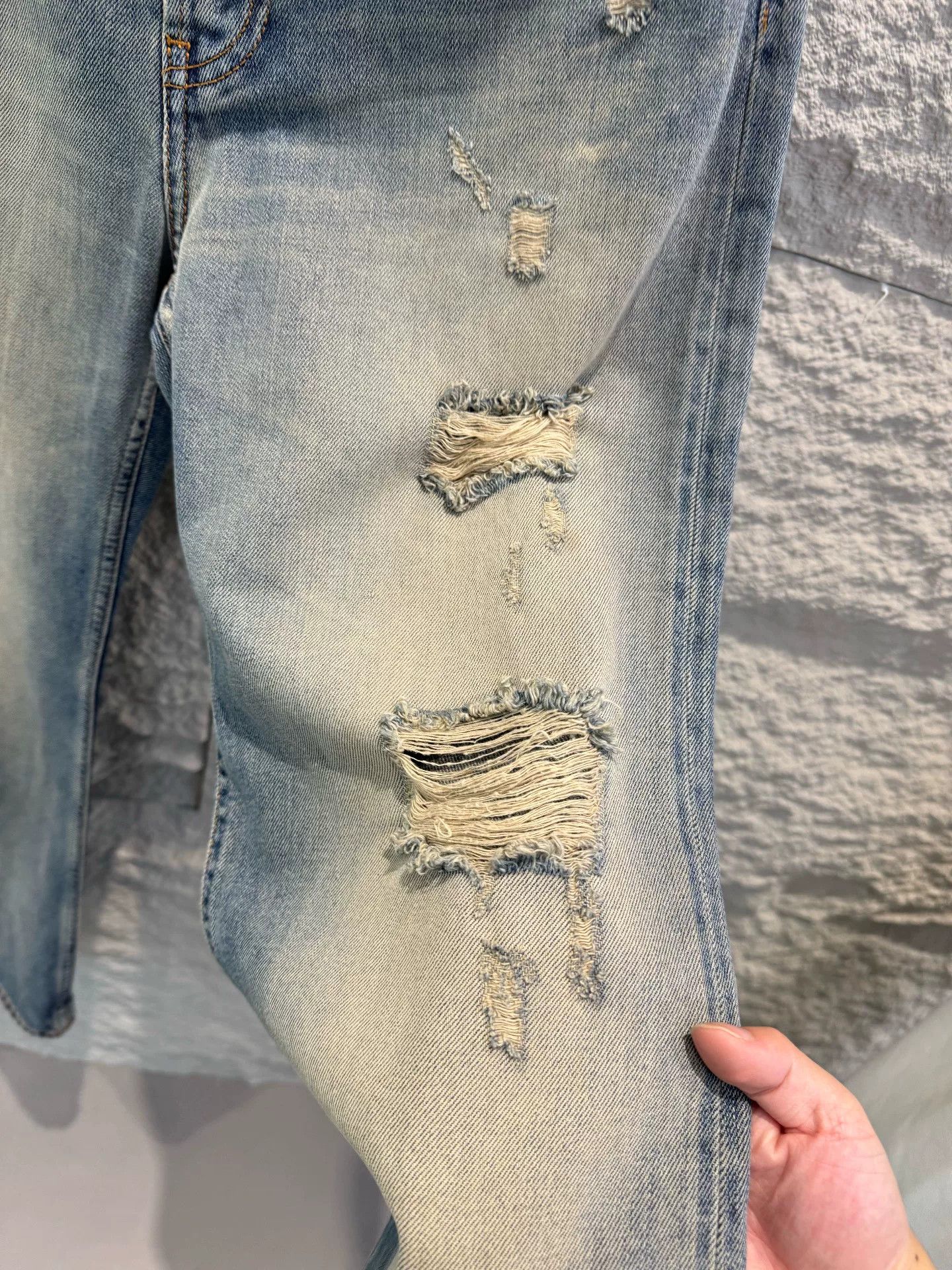 Acne Studios Acne Studios 2021F Distressed Denim Jeans Size 27 Size US 27 - 3 Thumbnail