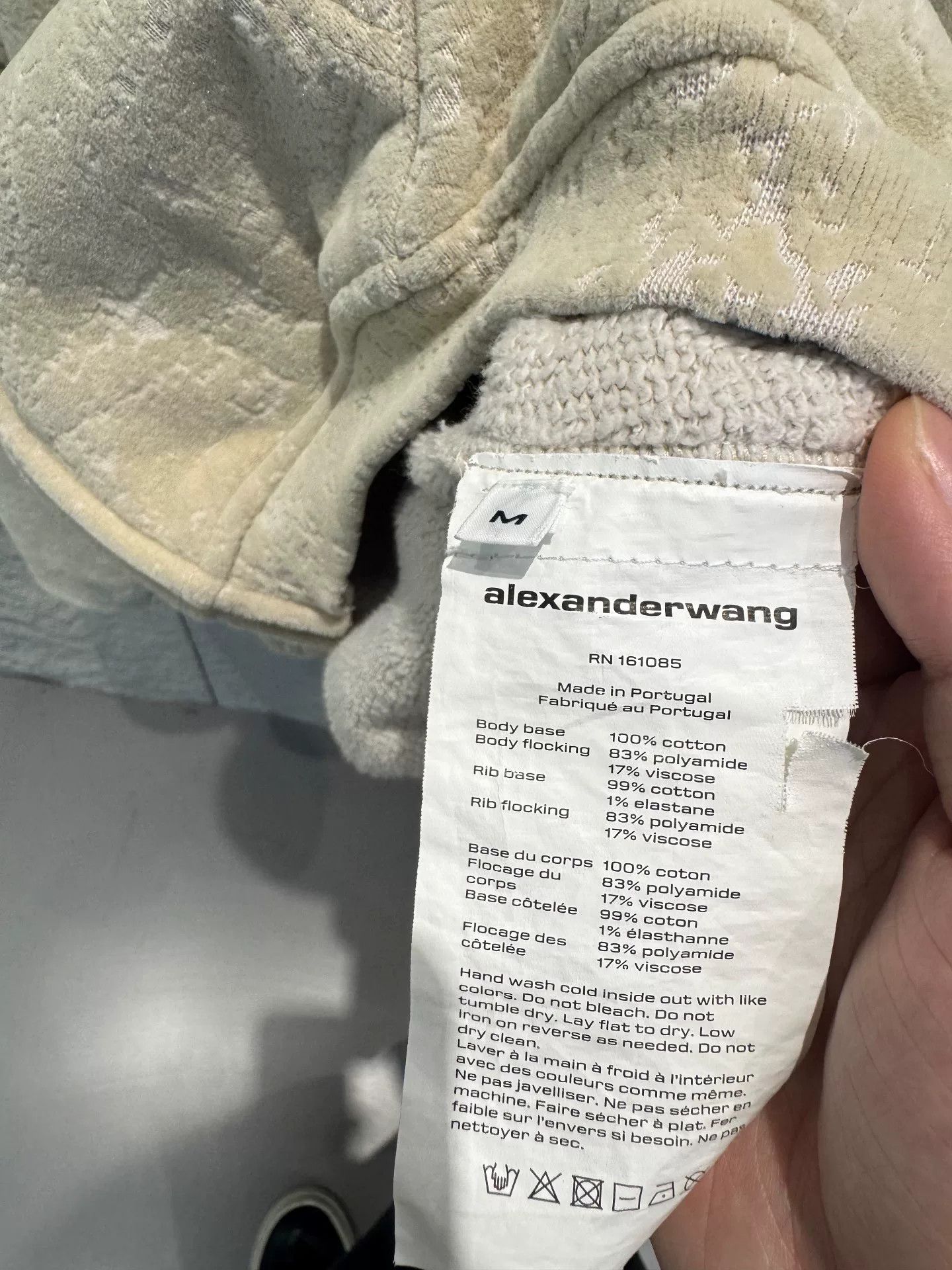 Alexander Wang Alexander Wang Flocked Zip Hoodie Size M Size US M / EU 48-50 / 2 - 4 Thumbnail