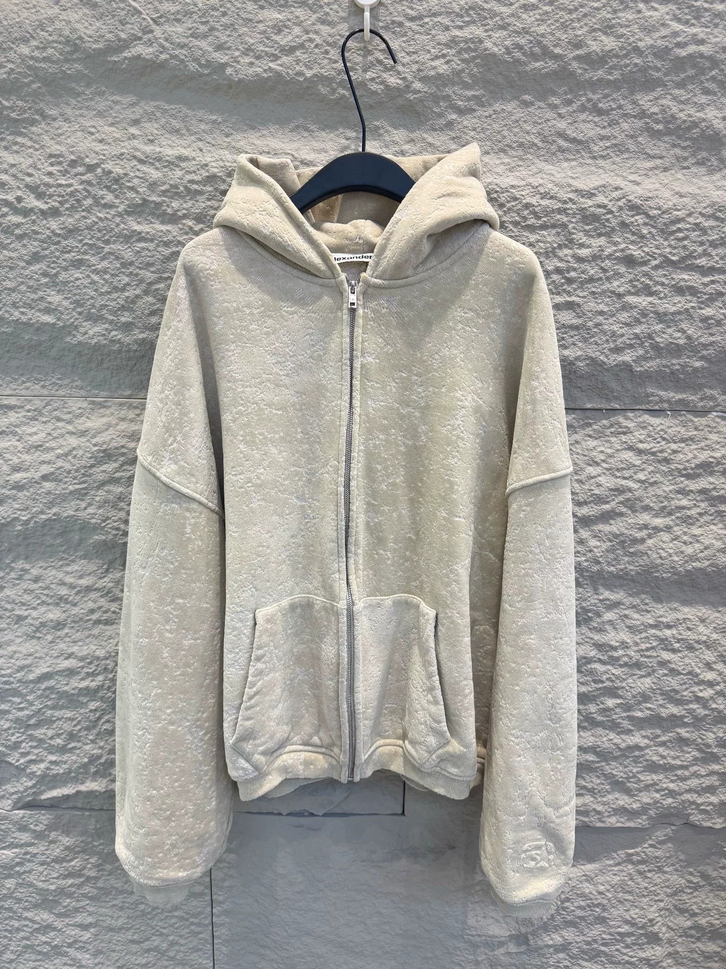 Alexander Wang Alexander Wang Flocked Zip Hoodie Size M Size US M / EU 48-50 / 2 - 2 Thumbnail
