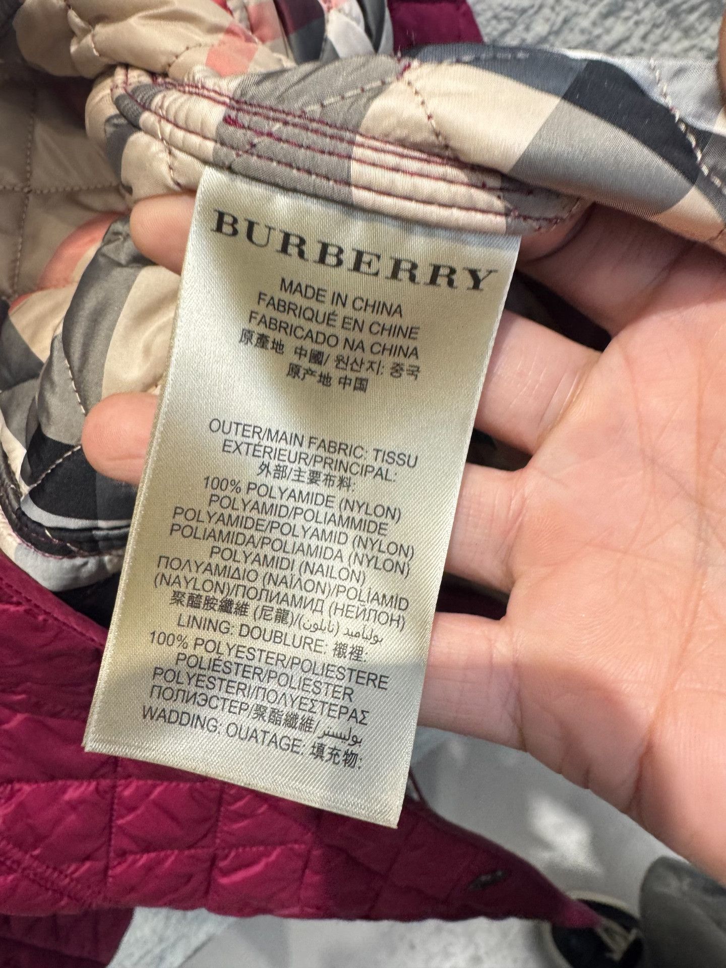Burberry Burberry Brit Quilted Jacket Pink Size XS Size XS / US 0-2 / IT 36-38 - 5 Thumbnail