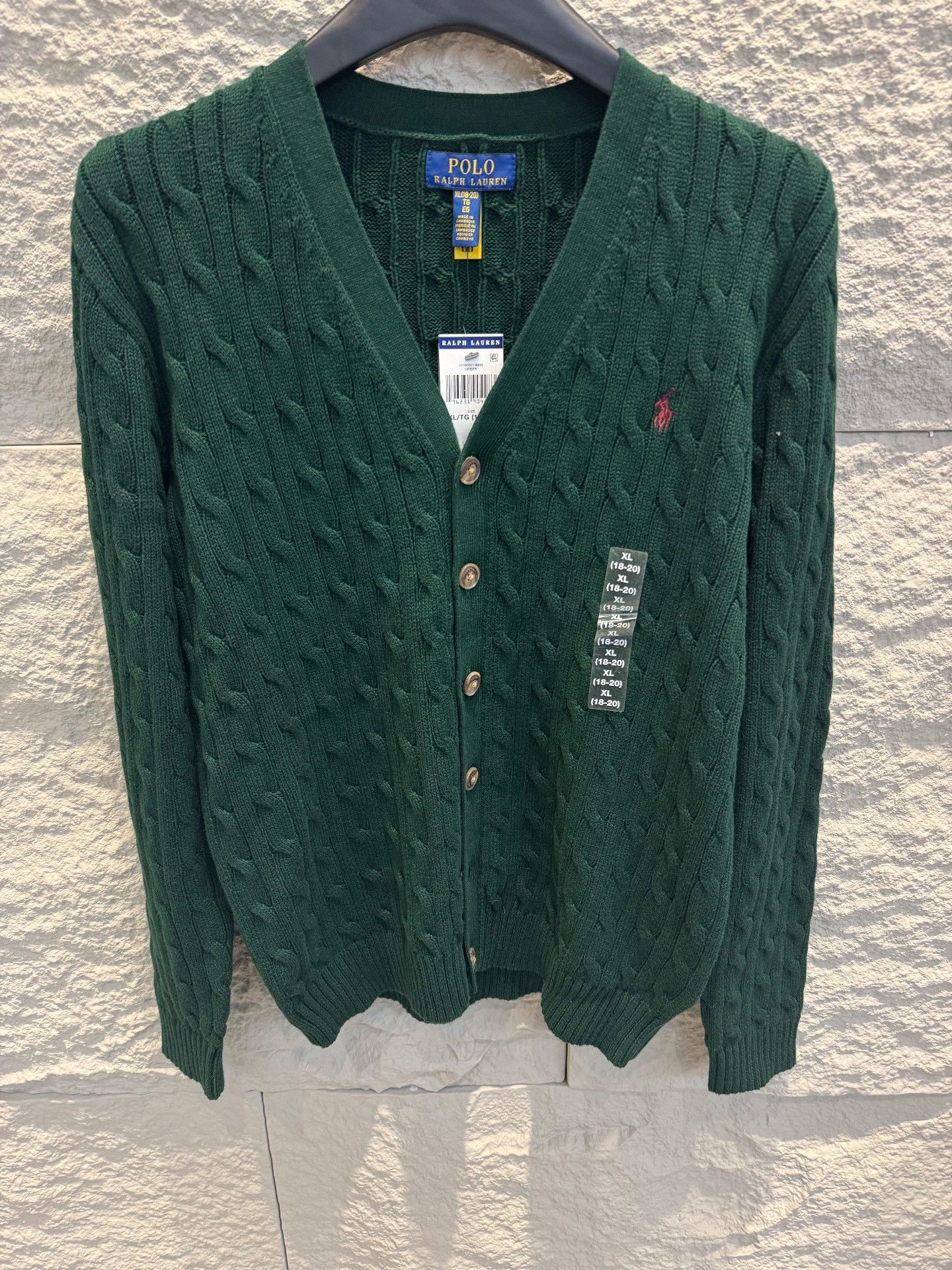 Polo Ralph Lauren Polo Ralph Lauren Green Cable Knit Cardigan Size S Size US S / EU 44-46 / 1 - 2 Thumbnail