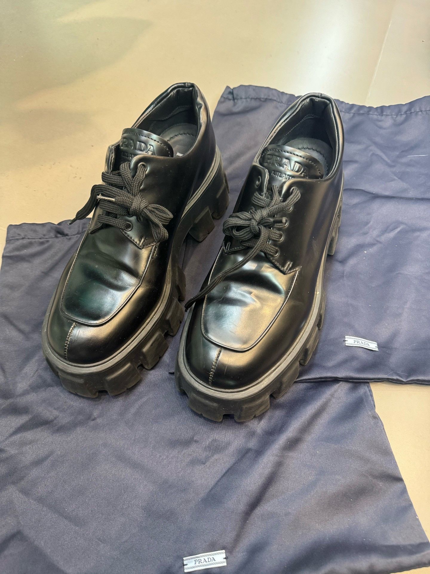Prada Prada Monolith Platform Lace-Up Shoes Size 38.5 Size US 8.5 / IT 38.5 - 6 Thumbnail