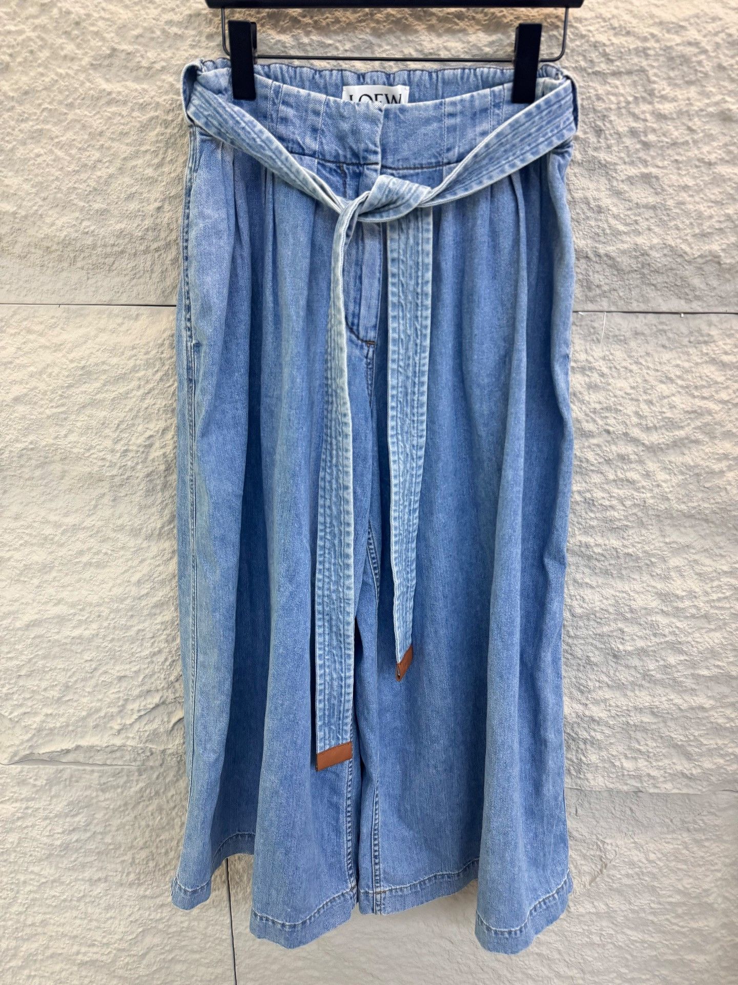 Loewe Loewe Leather Patch Belted Jeans Size 36 Size 25" / US 0 / IT 36 - 2 Thumbnail