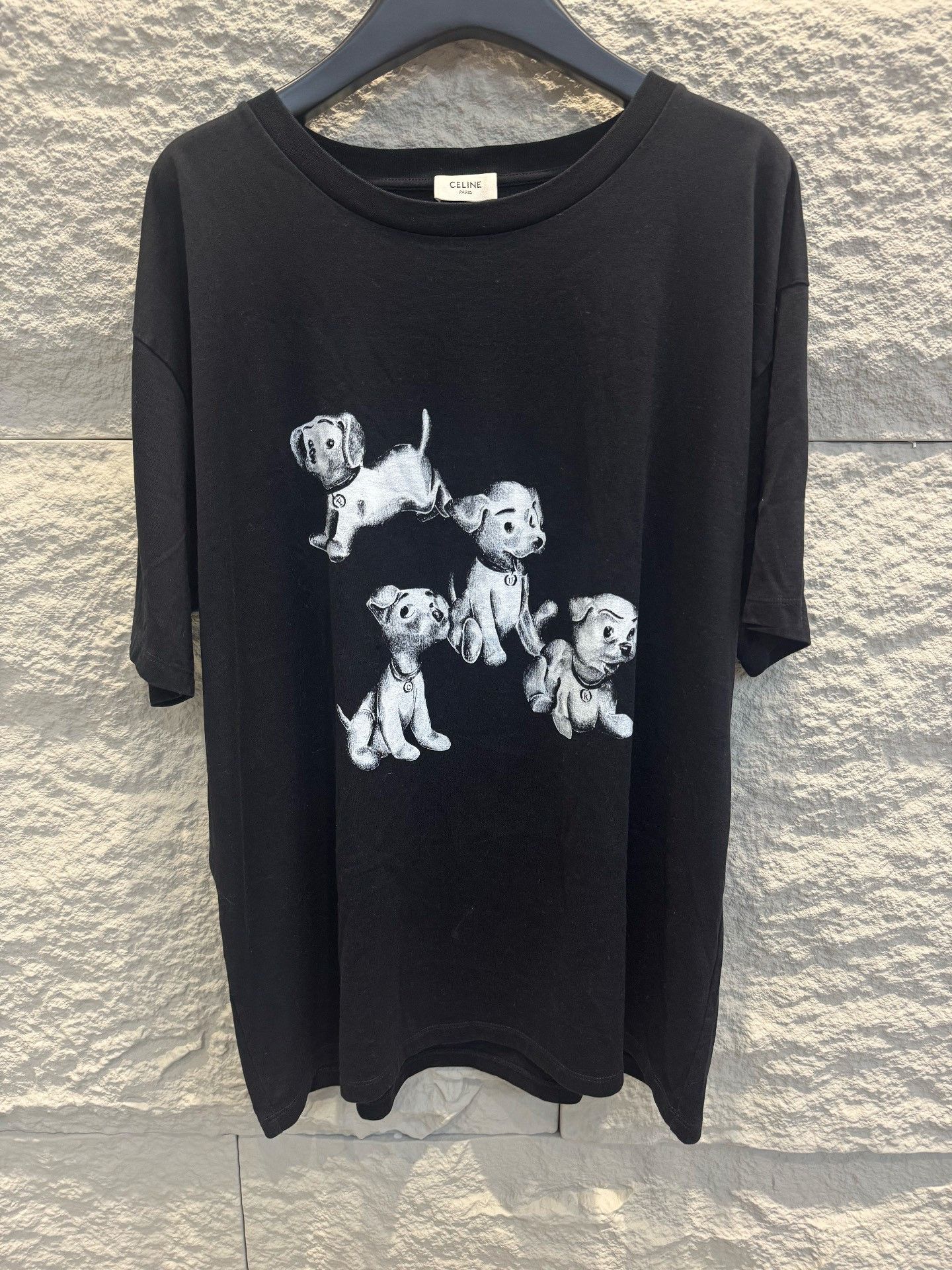 Celine Celine Dog Print T-Shirt M Size US M / EU 48-50 / 2 - 2 Thumbnail