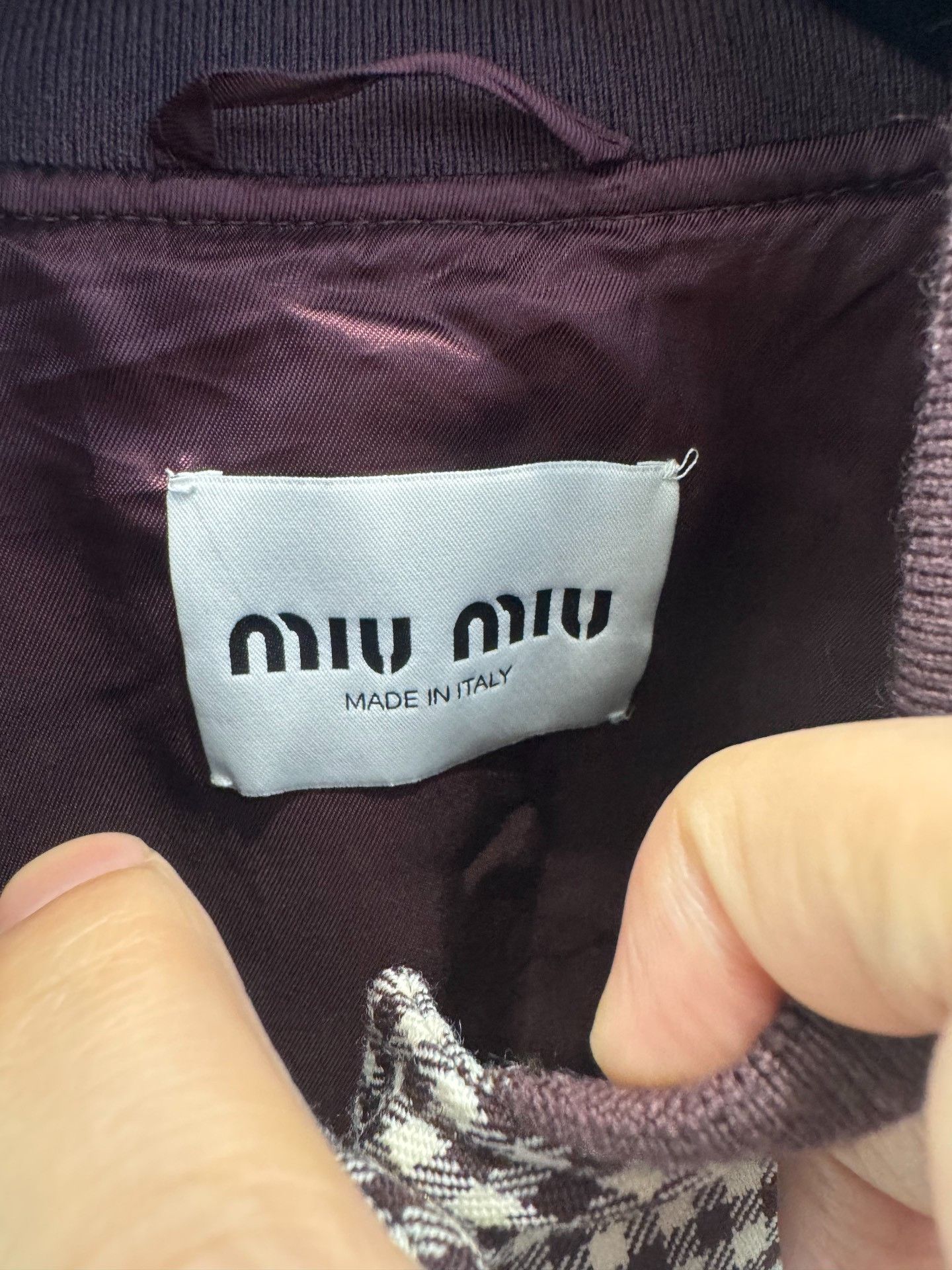 Miu Miu Miu Miu Gingham Logo Jacket Size 38 Size XS / US 0-2 / IT 36-38 - 4 Thumbnail
