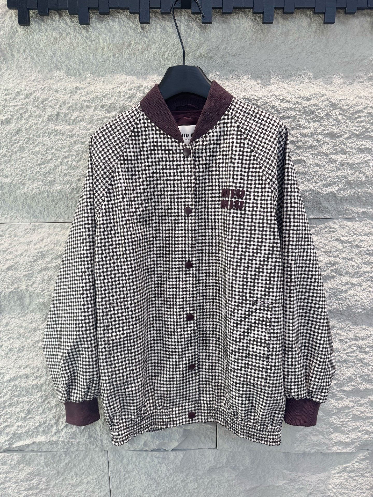 Miu Miu Miu Miu Gingham Logo Jacket Size 38 Size XS / US 0-2 / IT 36-38 - 2 Thumbnail