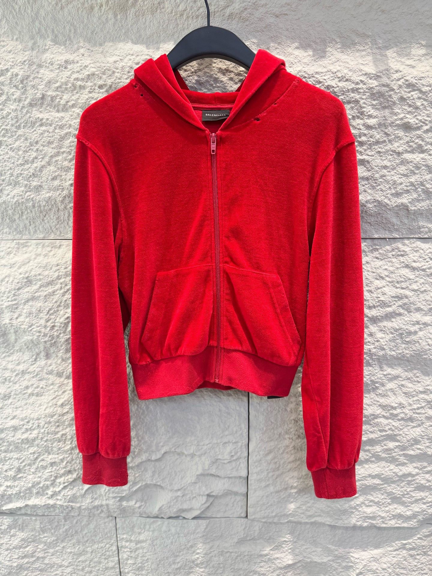 Balenciaga Balenciaga Rhinestone Logo Zip Up Hoodie Size S Size S / US 4 / IT 40 - 3 Thumbnail