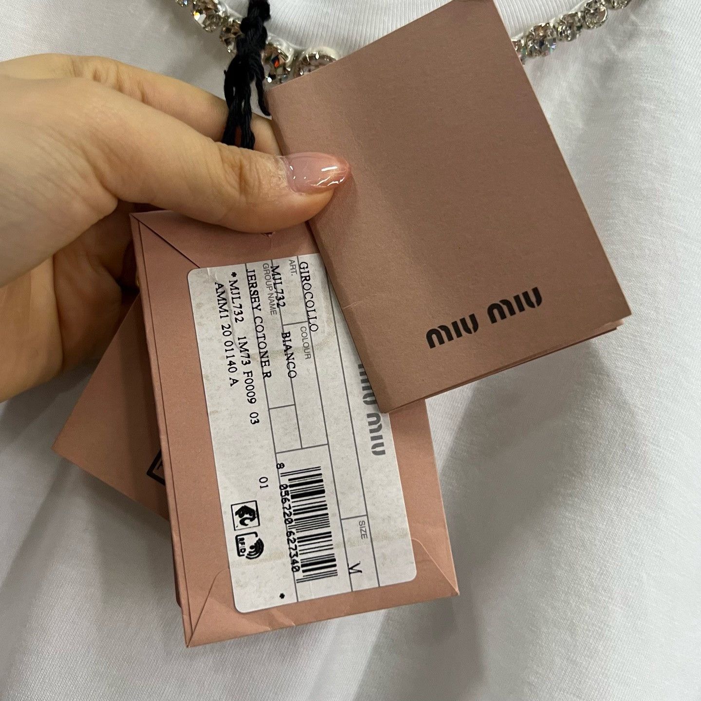 Miu Miu Miu Miu Rhinestone Collar Long Sleeve T-Shirt Size M Size M / US 6-8 / IT 42-44 - 5 Thumbnail