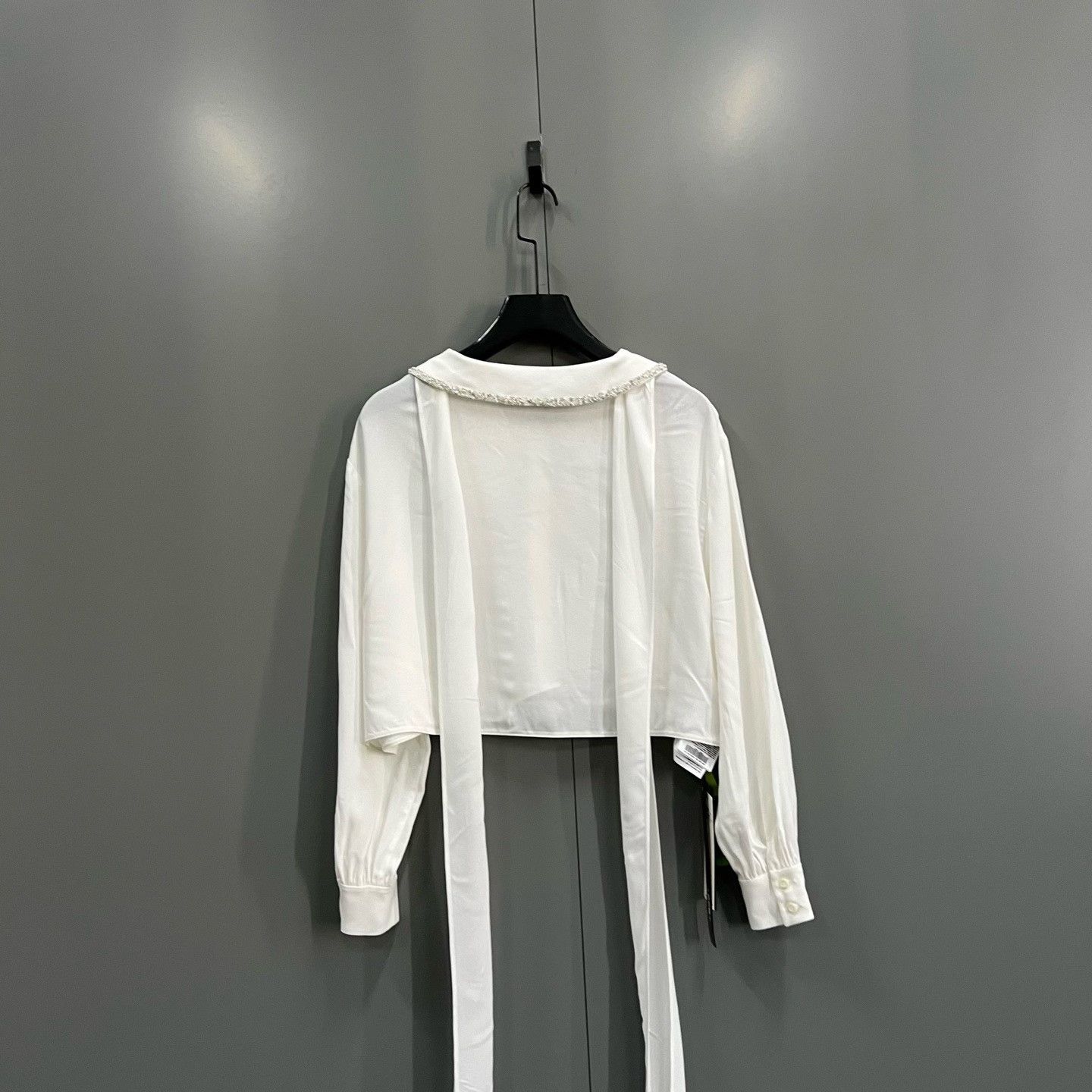 Miu Miu Miu Miu Embellished Collar Rhinestone Shirt Size 38 Size XS / US 0-2 / IT 36-38 - 3 Thumbnail
