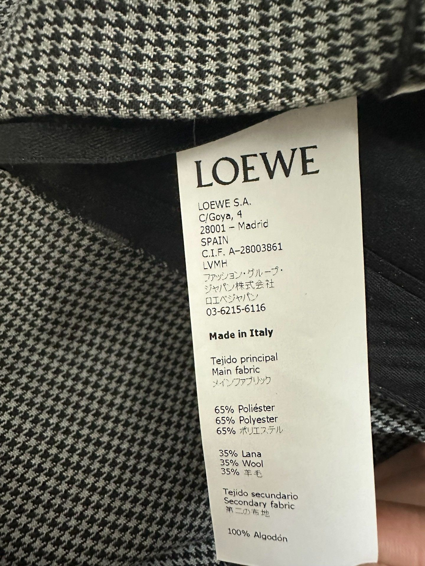 Loewe Loewe Houndstooth Cropped Pants Size 44 Size US 28 / EU 44 - 10 Thumbnail