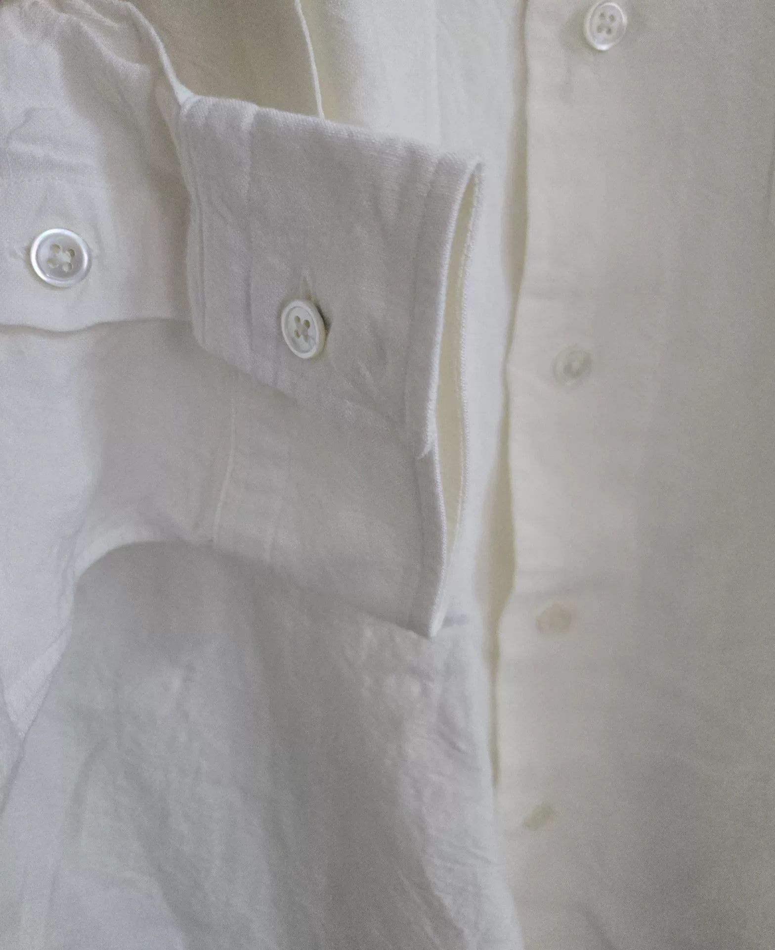 Porter Classic Porter Classic Bamboo Linen White Shirt Size US M / EU 48-50 / 2 - 5 Thumbnail