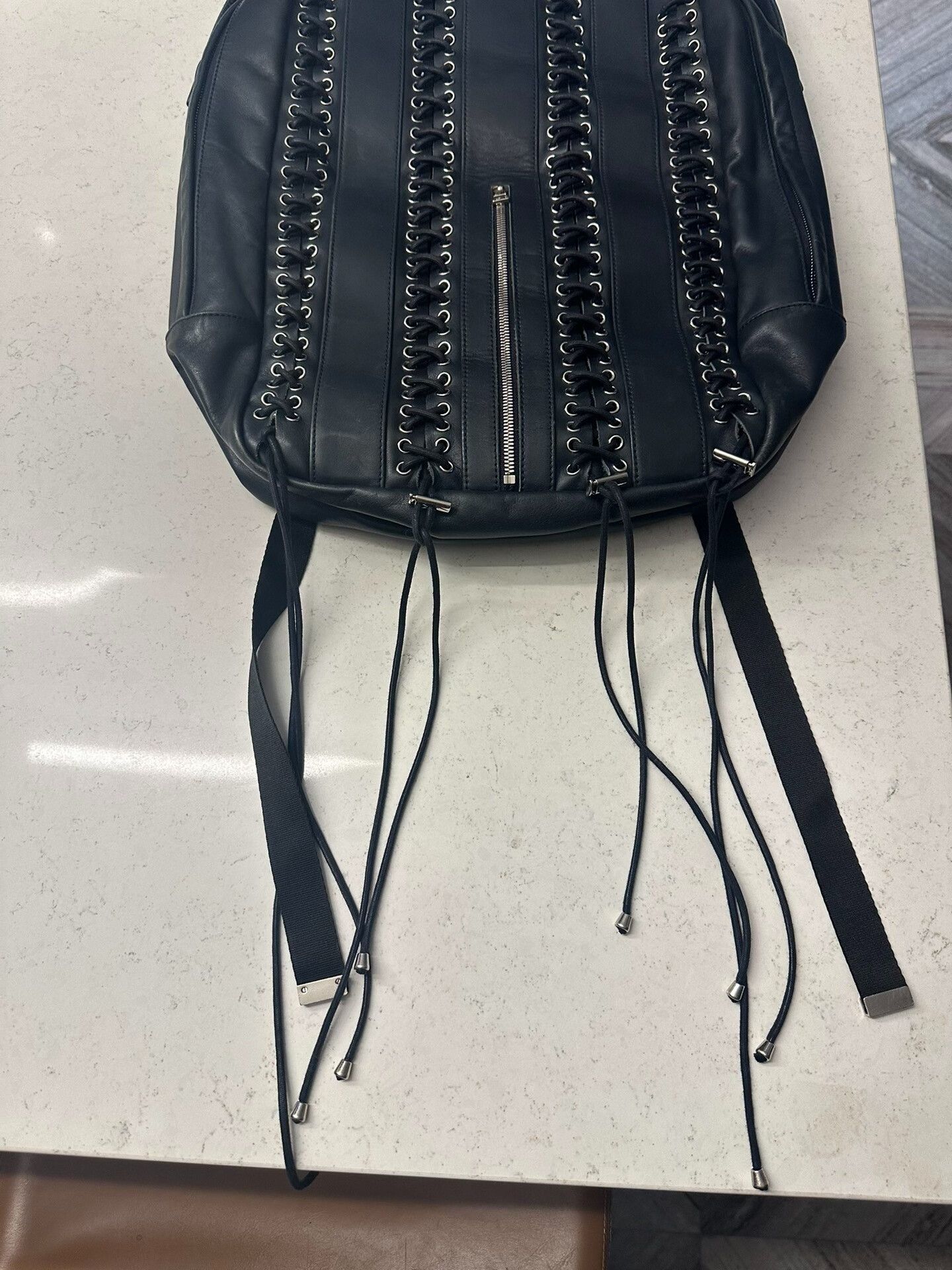 Hood By Air Hood by Air HBA 14FW Runway Leather Backpack Size ONE SIZE - 2 Thumbnail