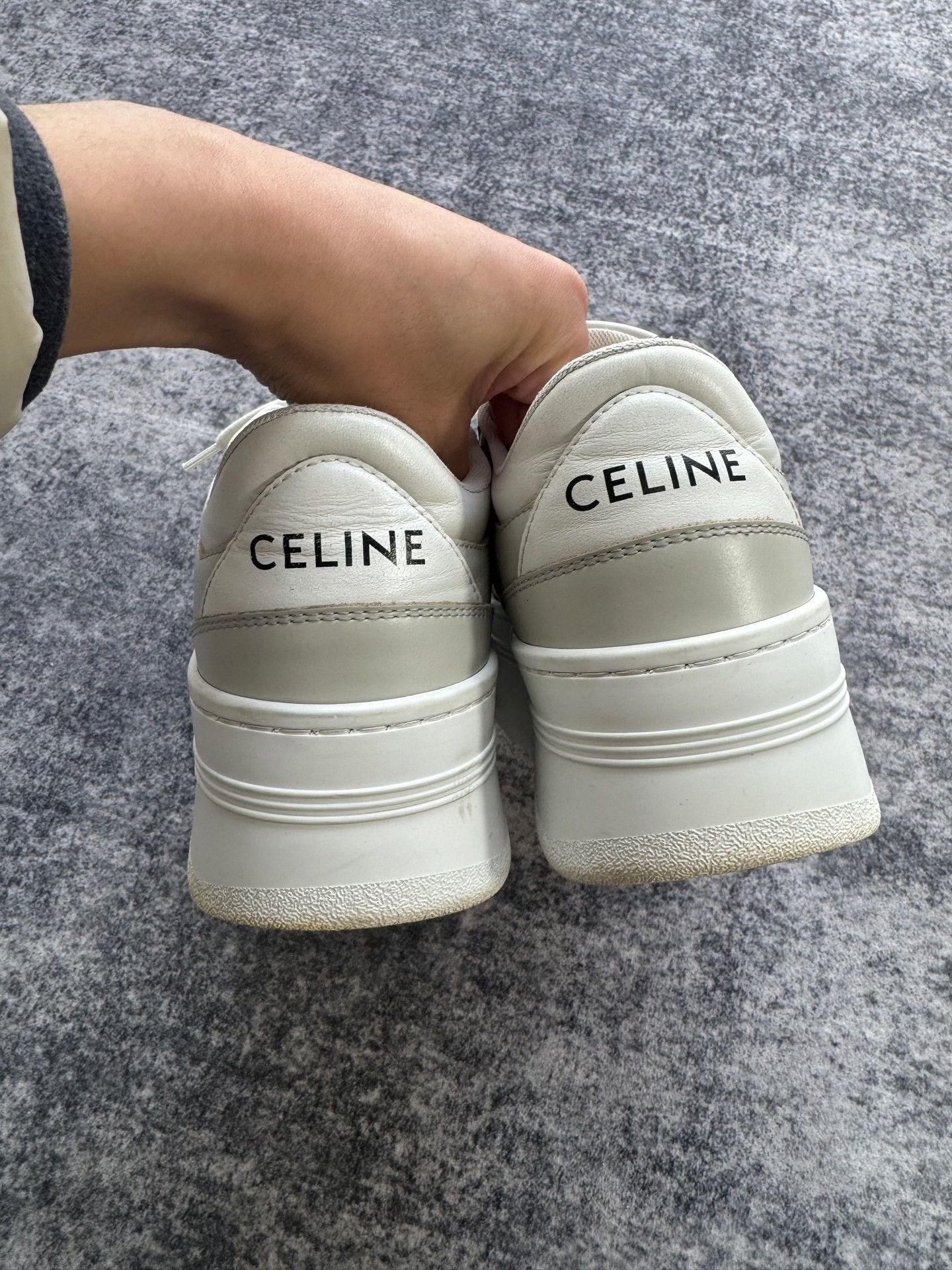 Celine Celine Light Gray Platform Shoes Size US 5 / IT 35 - 2 Thumbnail