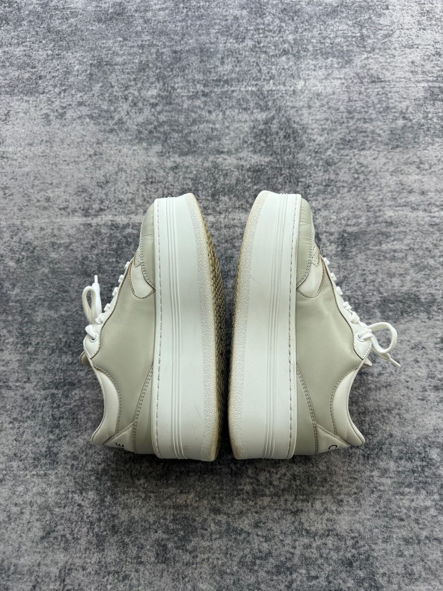 Celine Celine Light Gray Platform Shoes Size US 5 / IT 35 - 7 Thumbnail