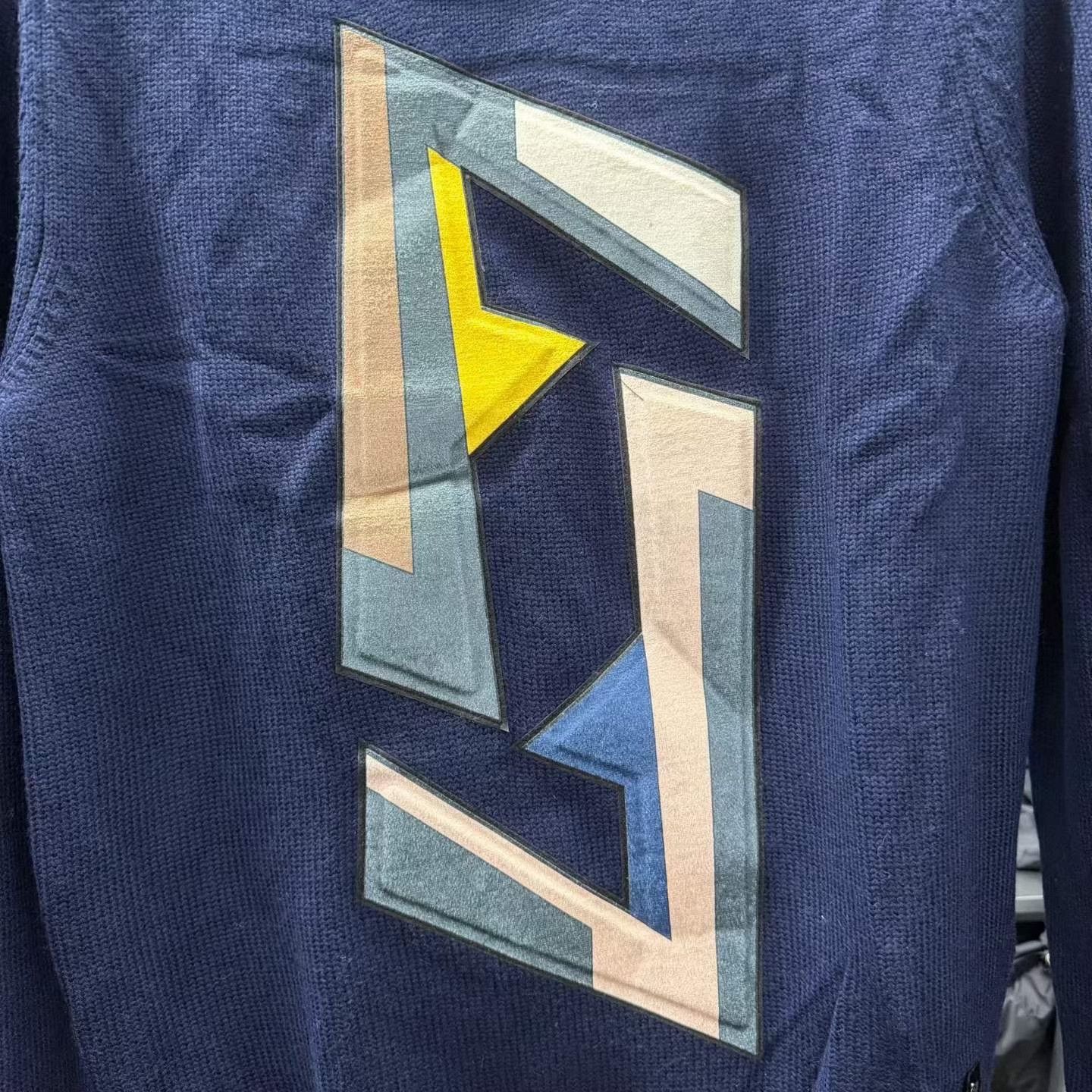 Fendi FENDI Deep Blue Double F Knit Cashmere Sweater Size US S / EU 44-46 / 1 - 5 Thumbnail