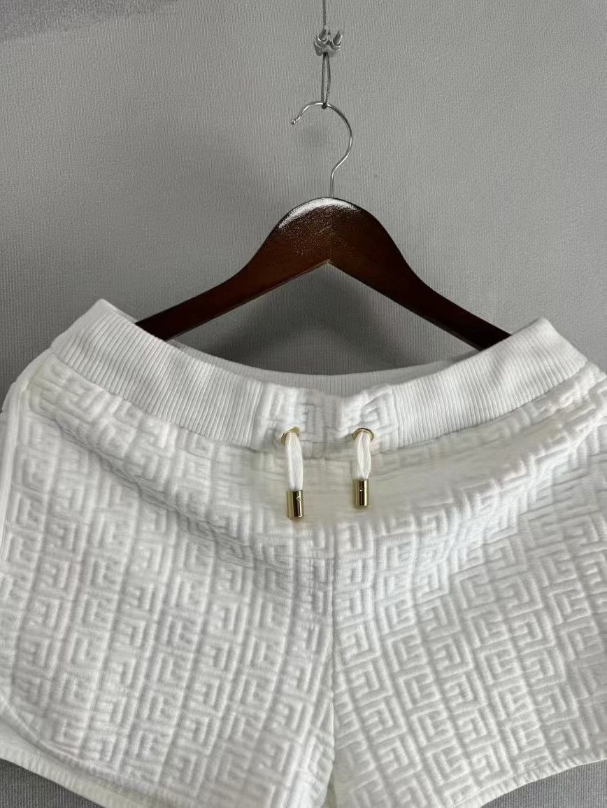Balmain Balmain White Towel Texture Shorts Size 28" / US 6 / IT 42 - 2 Thumbnail