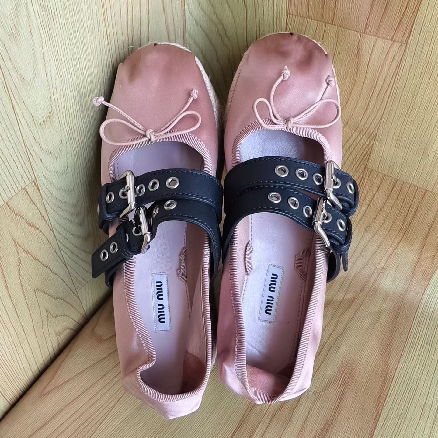 Miu Miu MIU MIU Pink Bow Thick-Soled Ballet Shoes Size US 6.5 / IT 36.5 - 3 Thumbnail