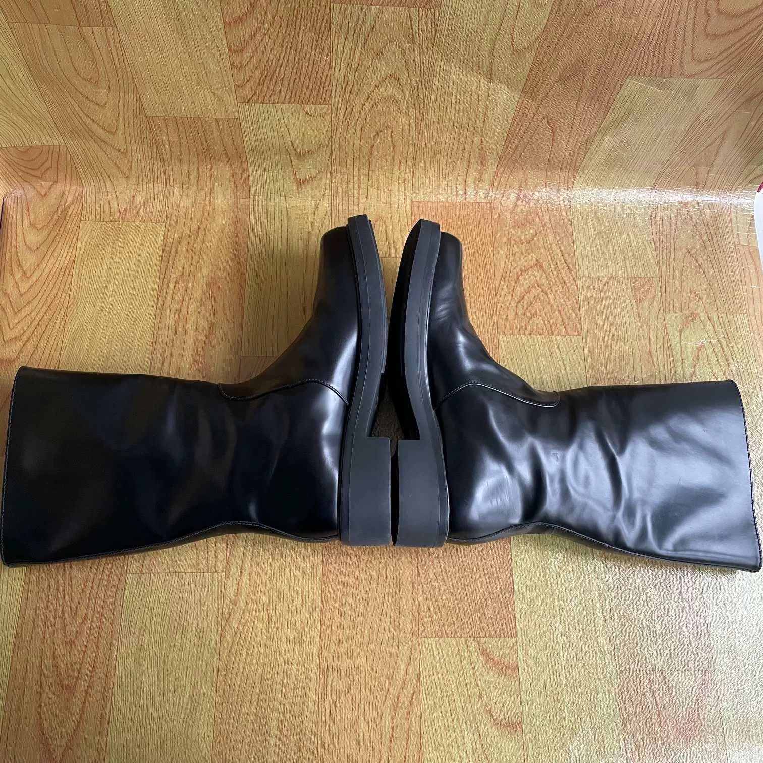 Prada Prada Black Embossed Logo Boots Size US 9 / EU 42 - 4 Thumbnail