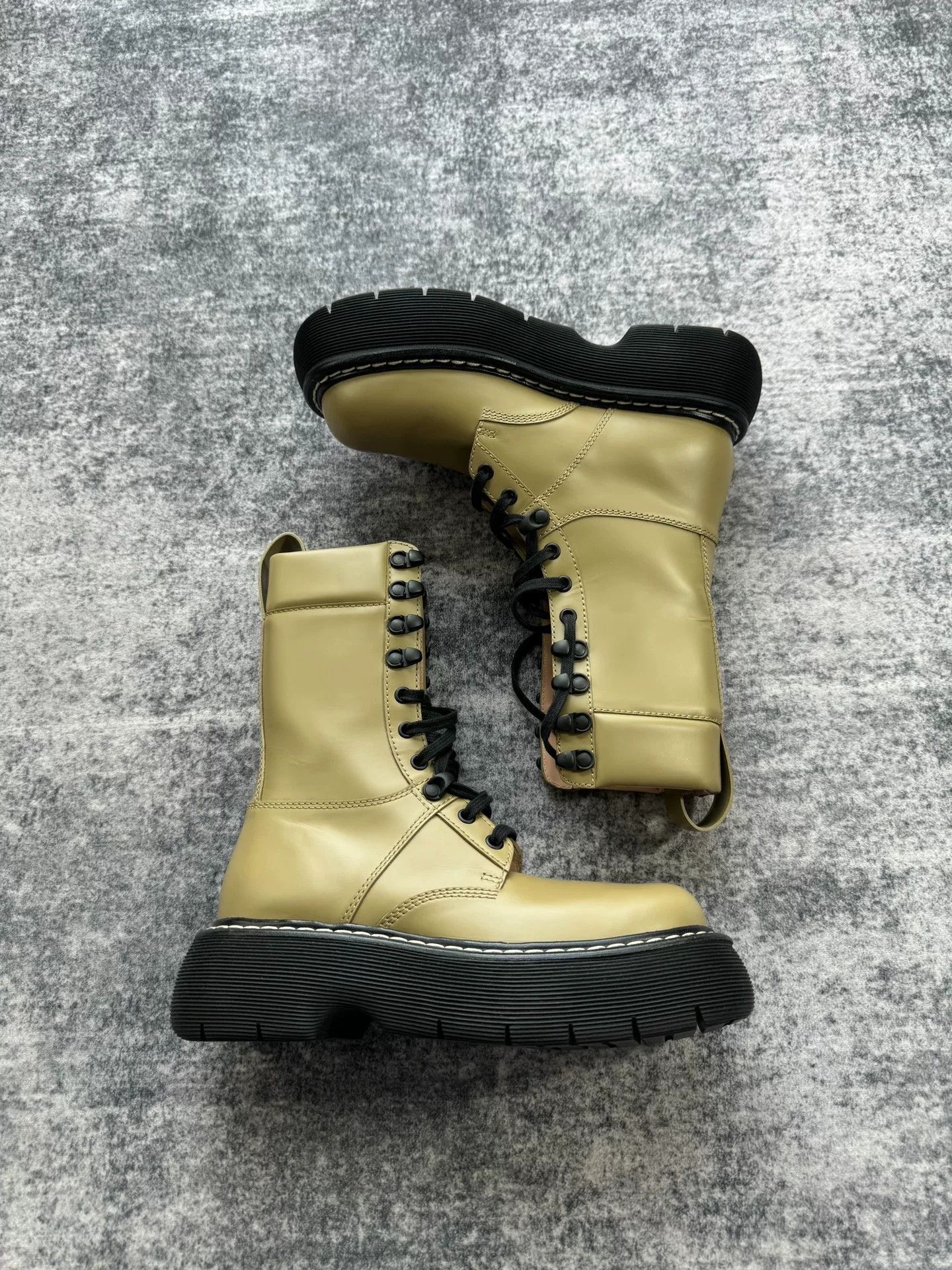 Bottega Veneta Bottega Veneta Brown Thick-Soled Martin Boots Size US 5 / IT 35 - 3 Thumbnail