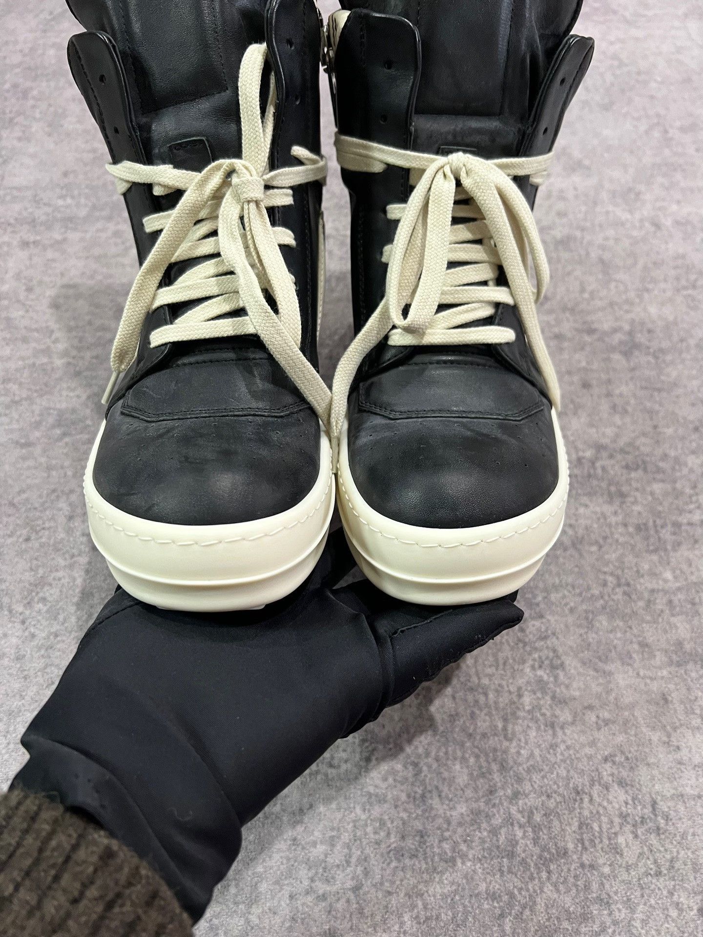 Rick Owens Rick Owens High-Top Black White Shoes Size US 6 / IT 36 - 4 Thumbnail