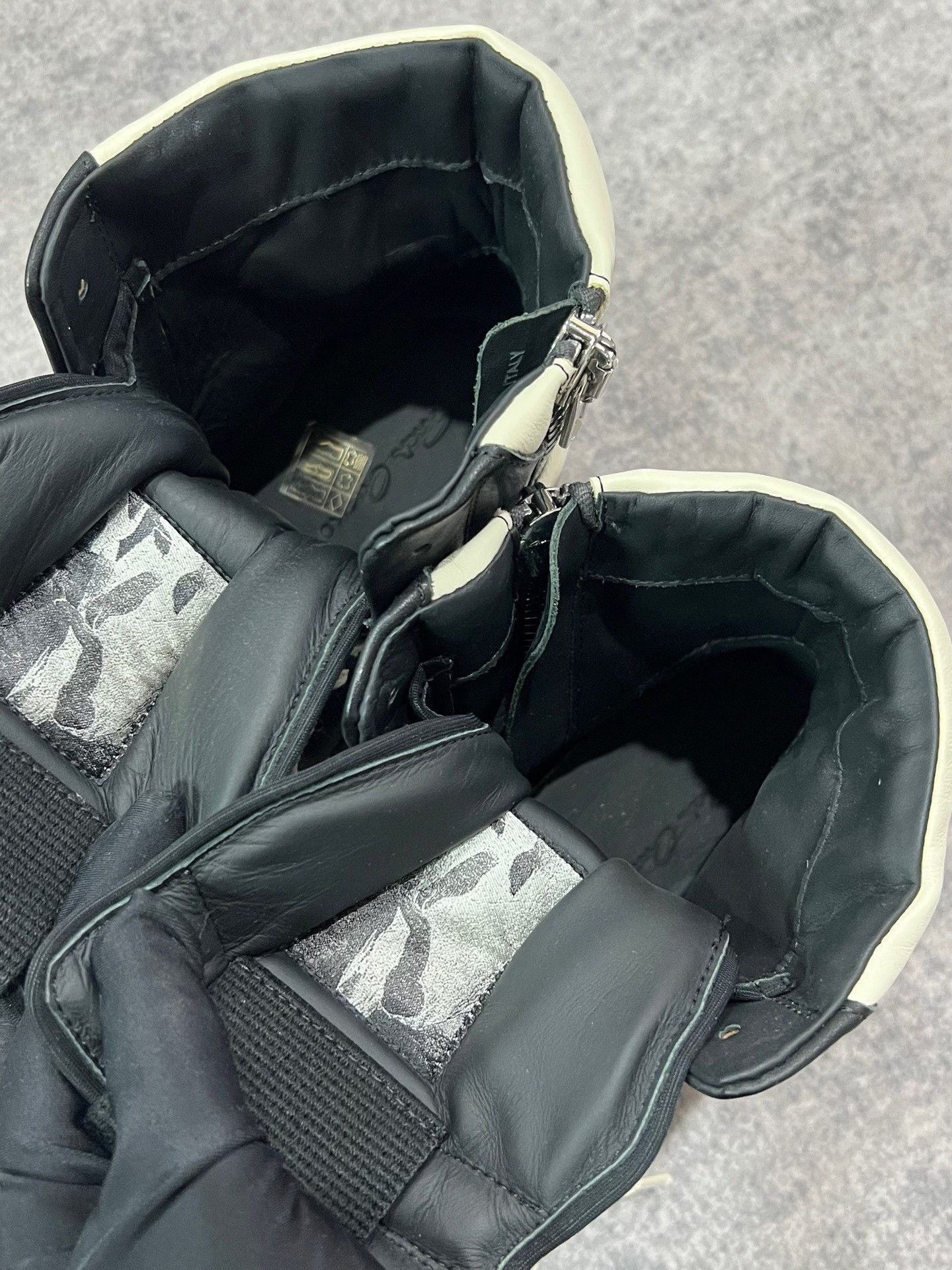 Rick Owens Rick Owens High-Top Black White Shoes Size US 6 / IT 36 - 7 Thumbnail