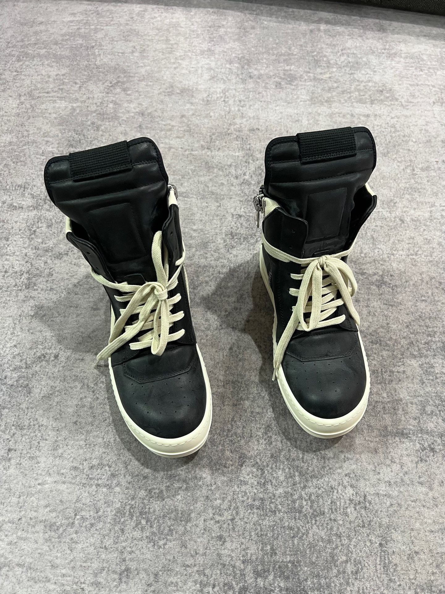 Rick Owens Rick Owens High-Top Black White Shoes Size US 6 / IT 36 - 2 Thumbnail