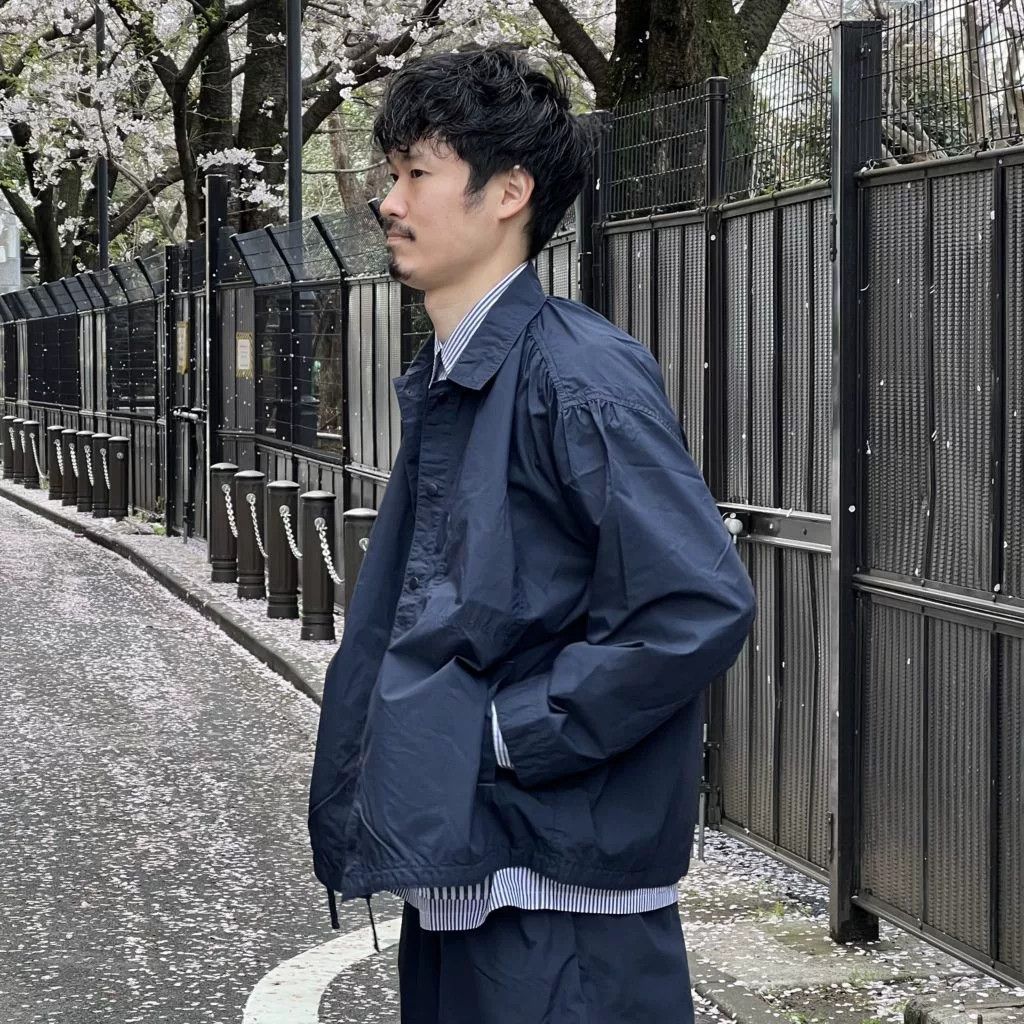 Porter Classic Porter Classic Poplin Gathered Coach Jacket Size US M / EU 48-50 / 2 - 9 Thumbnail