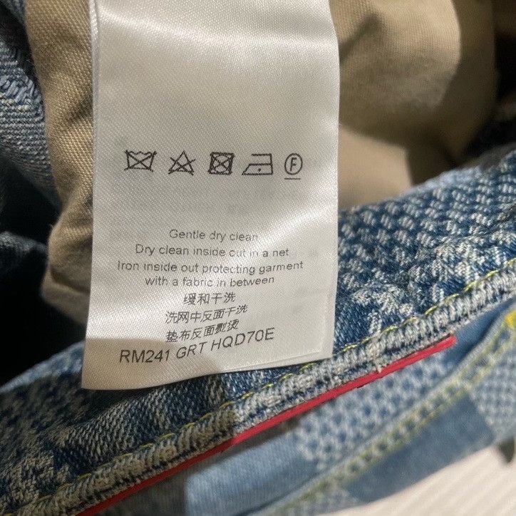 Louis Vuitton LV Checkerboard Flared Jeans Size 26 Size 26" / US 2 / IT 38 - 2 Thumbnail
