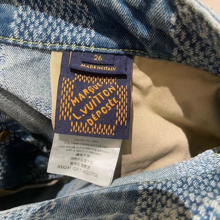Louis Vuitton LV Checkerboard Flared Jeans Size 26 Size 26" / US 2 / IT 38 - 3 Thumbnail