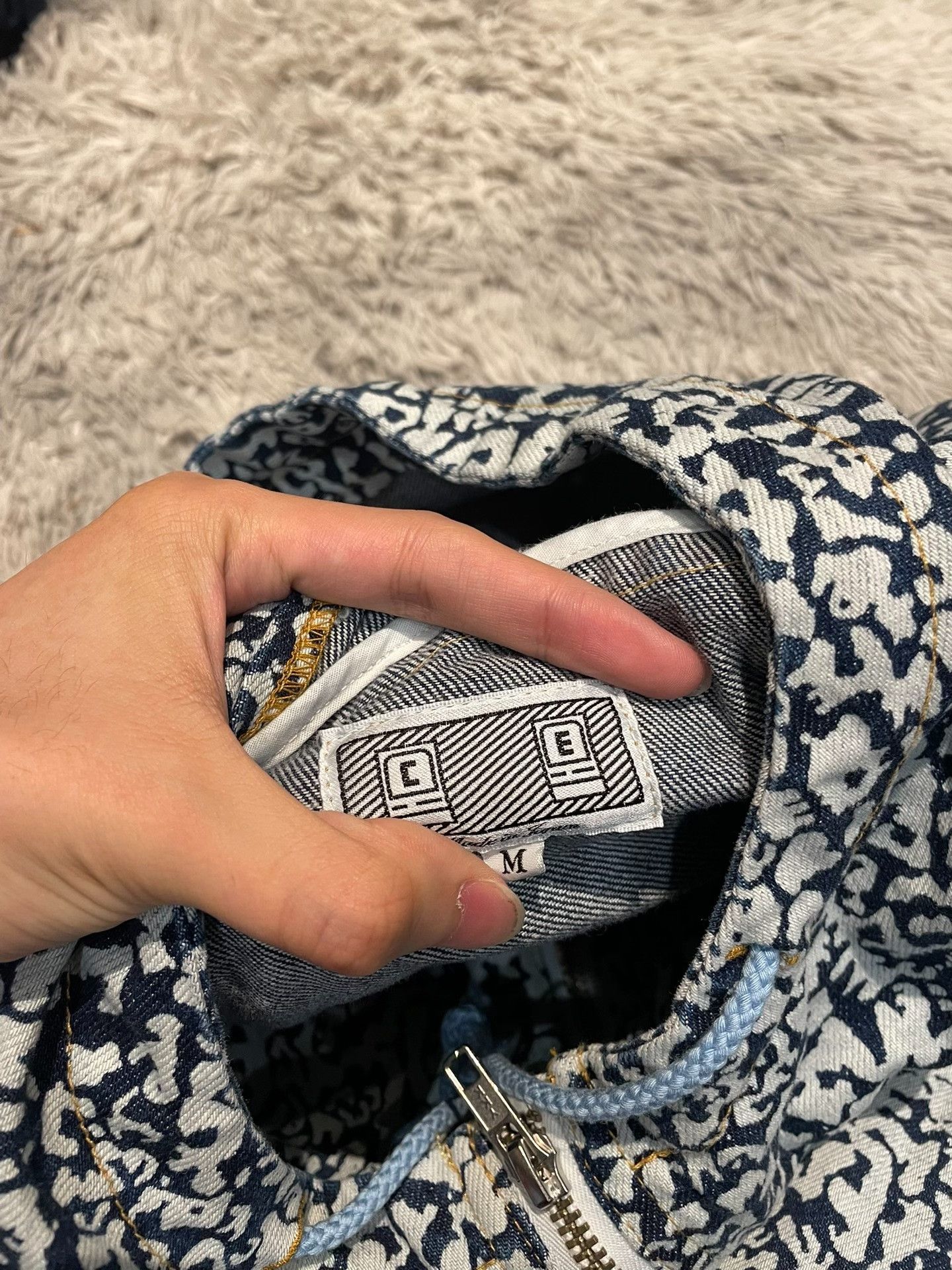 Cav Empt Cavempt Gray White Patterned Hooded Jacket Size US M / EU 48-50 / 2 - 4 Thumbnail