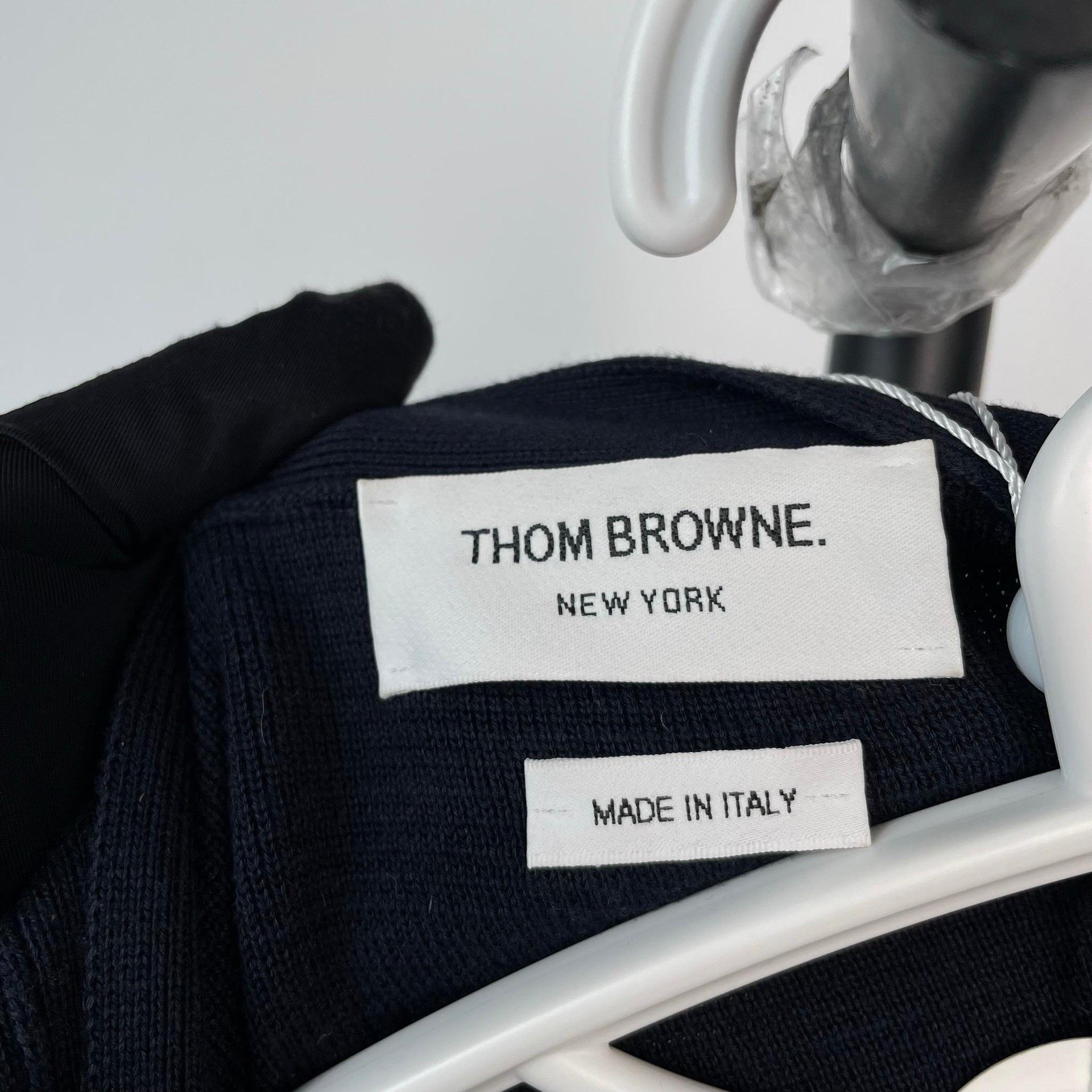 Thom Browne Thom Browne Dark Blue Striped Sleeve Cardigan Size US S / EU 44-46 / 1 - 4 Thumbnail