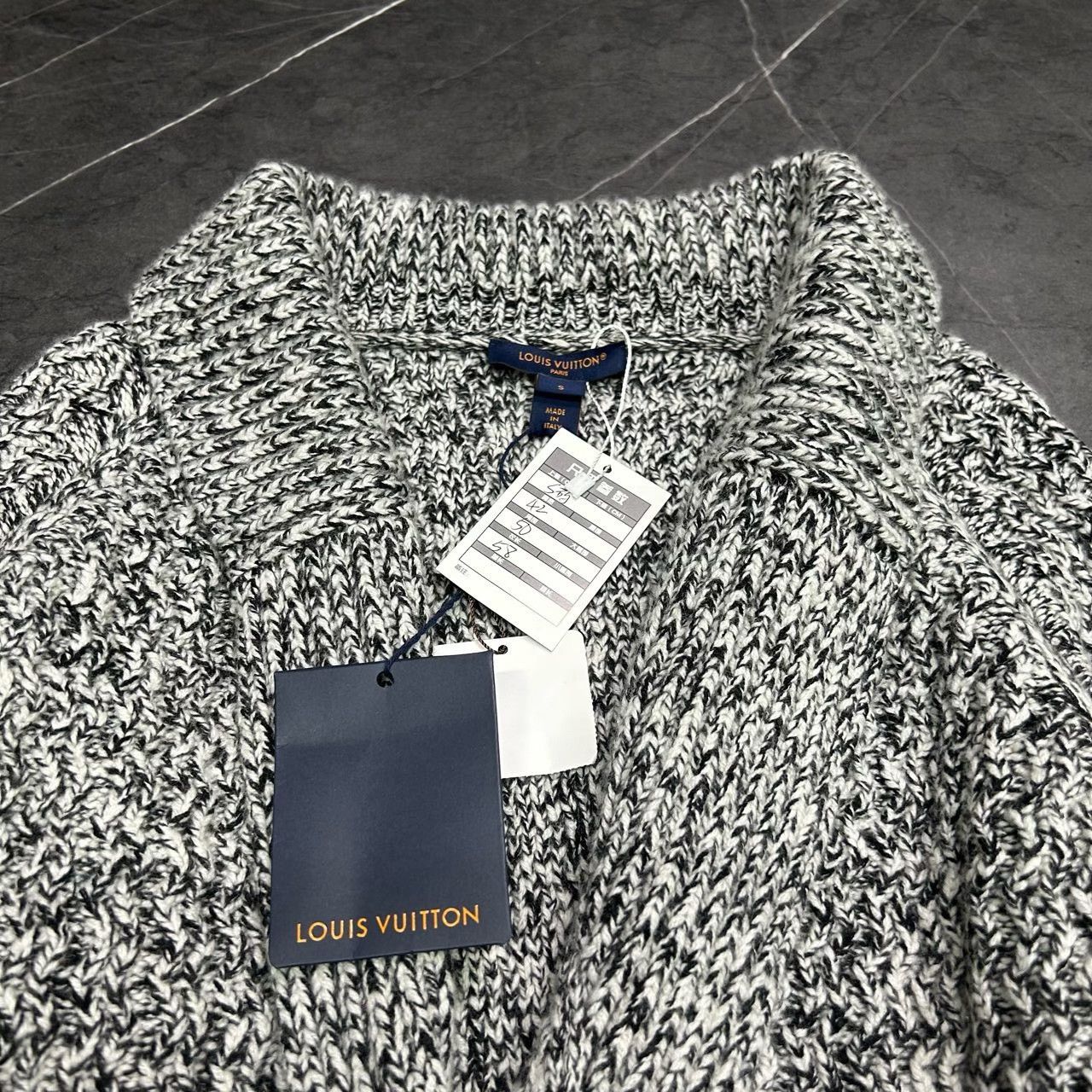 Louis Vuitton Louis Vuitton Gray White Knit Cardigan Size S / US 4 / IT 40 - 3 Thumbnail
