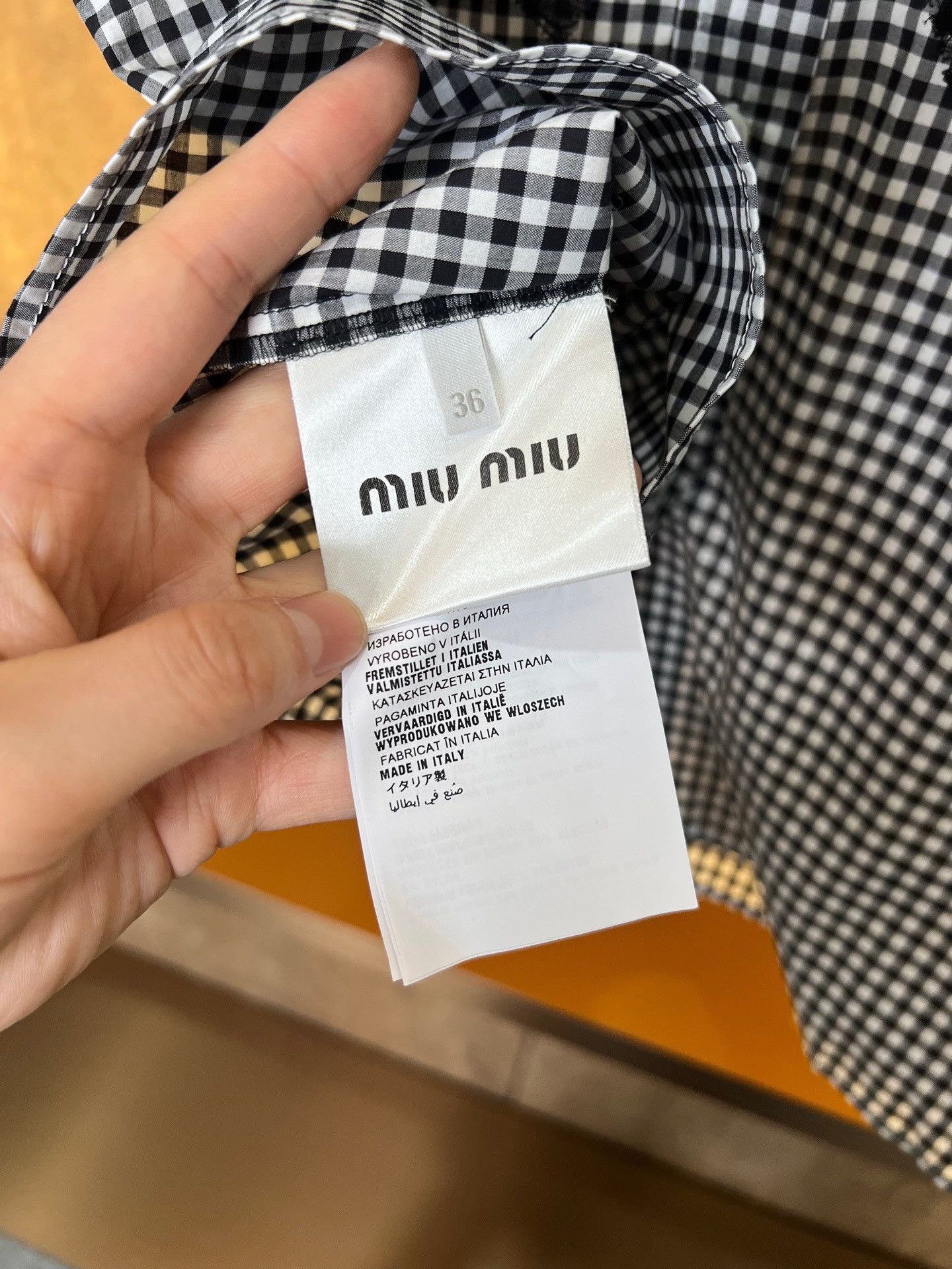 Miu Miu Miu Miu Gray Plaid Lace Shirt Size XS / US 0-2 / IT 36-38 - 4 Thumbnail