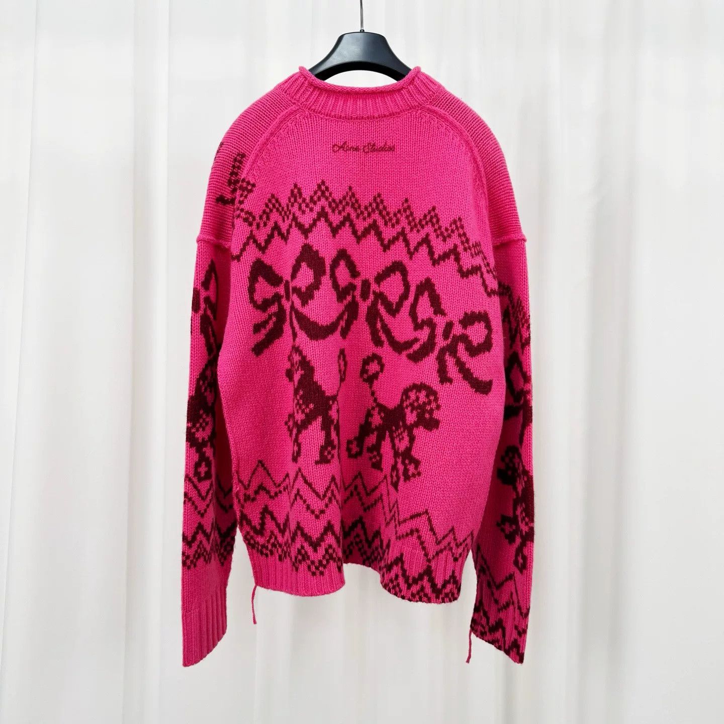Acne Studios Acne Studios Pink Bow Knitted Sweater Size S / US 4 / IT 40 - 2 Thumbnail