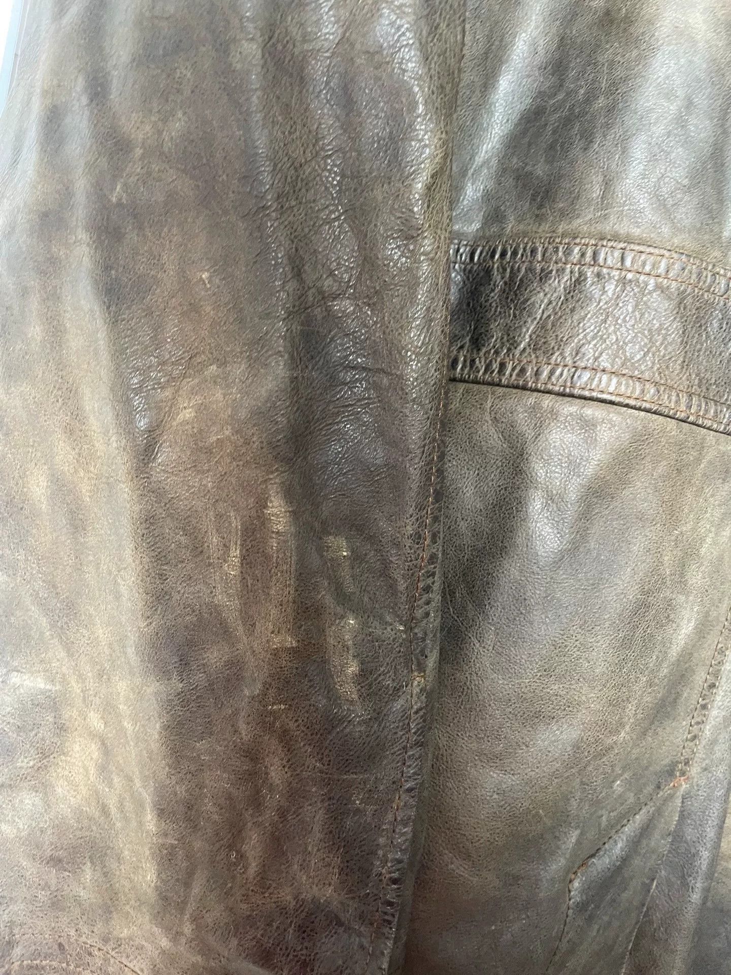 RRL Ralph Lauren Ralph Lauren Long Vintage Leather Coat Size US XXL / EU 58 / 5 - 8 Thumbnail
