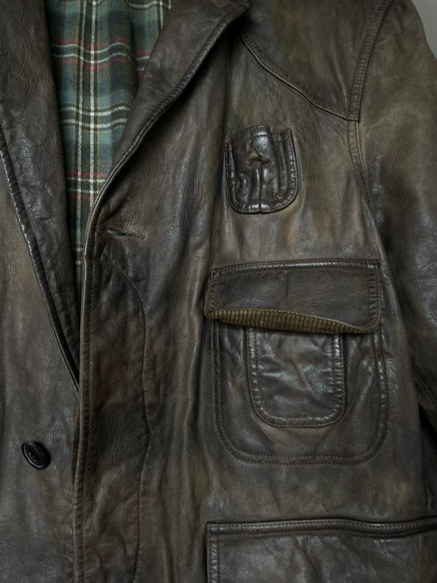 RRL Ralph Lauren Ralph Lauren Long Vintage Leather Coat Size US XXL / EU 58 / 5 - 4 Thumbnail