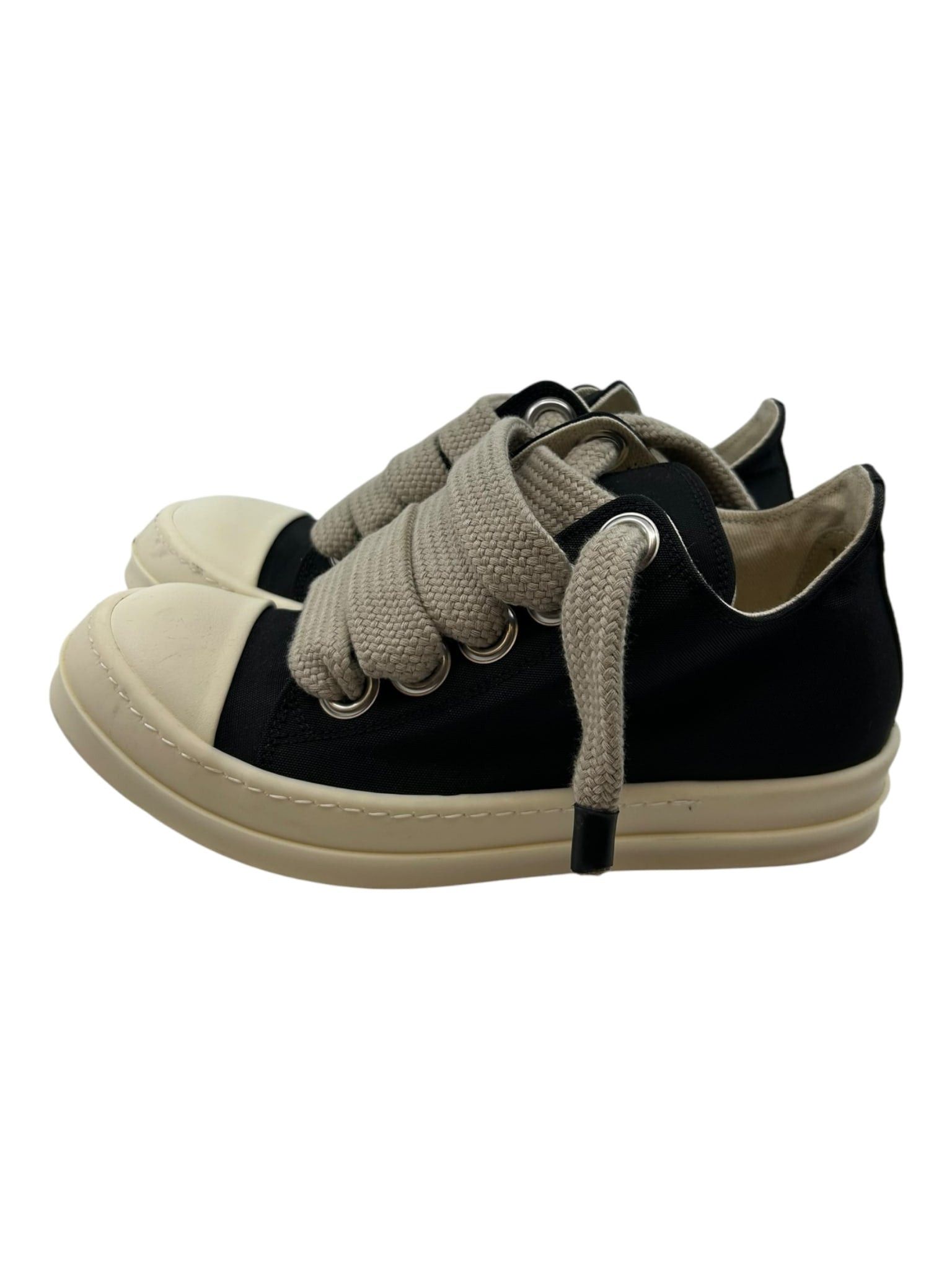 Rick Owens Jumbo Low Canvas Sneaker Black Size US 5 / EU 37 - 2 Thumbnail